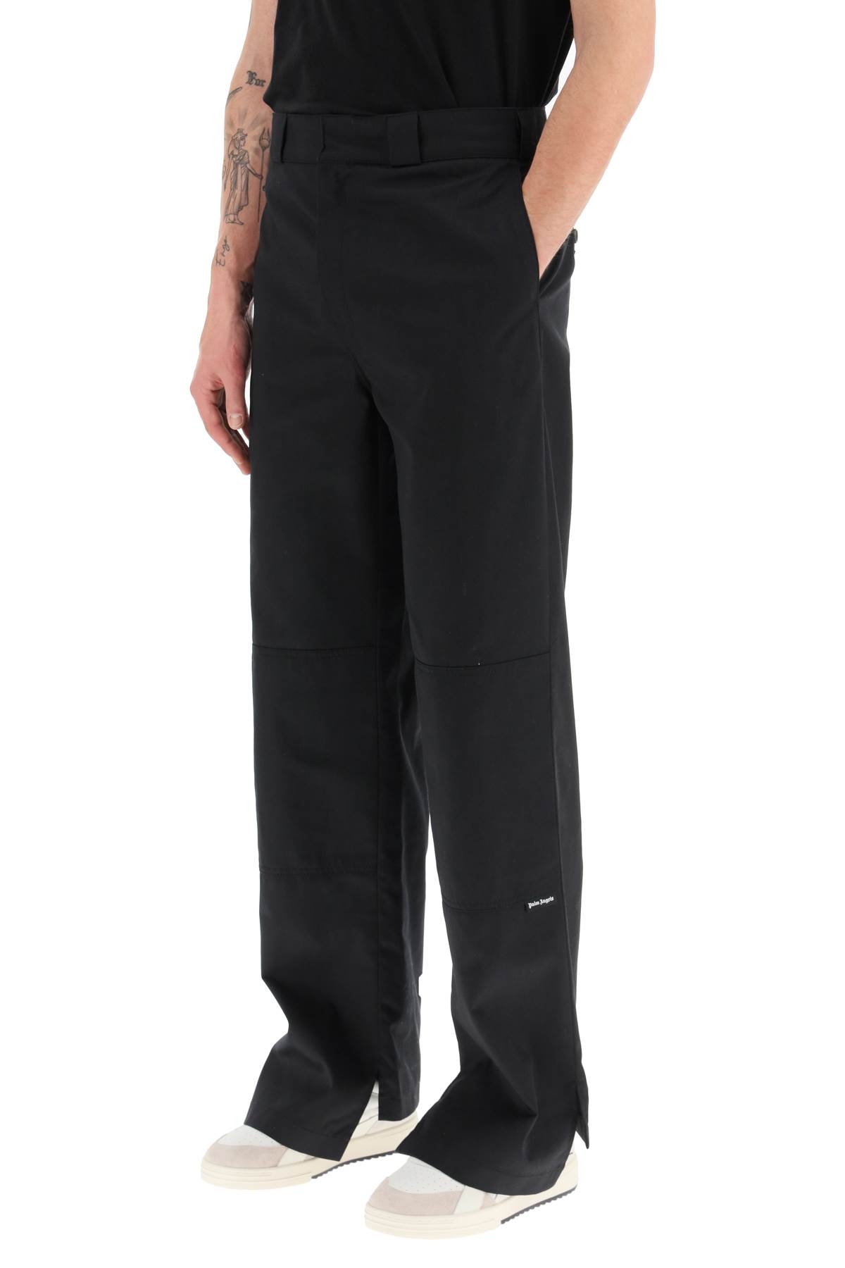 Shop Palm Angels Chino Pants In Black Brow (black)