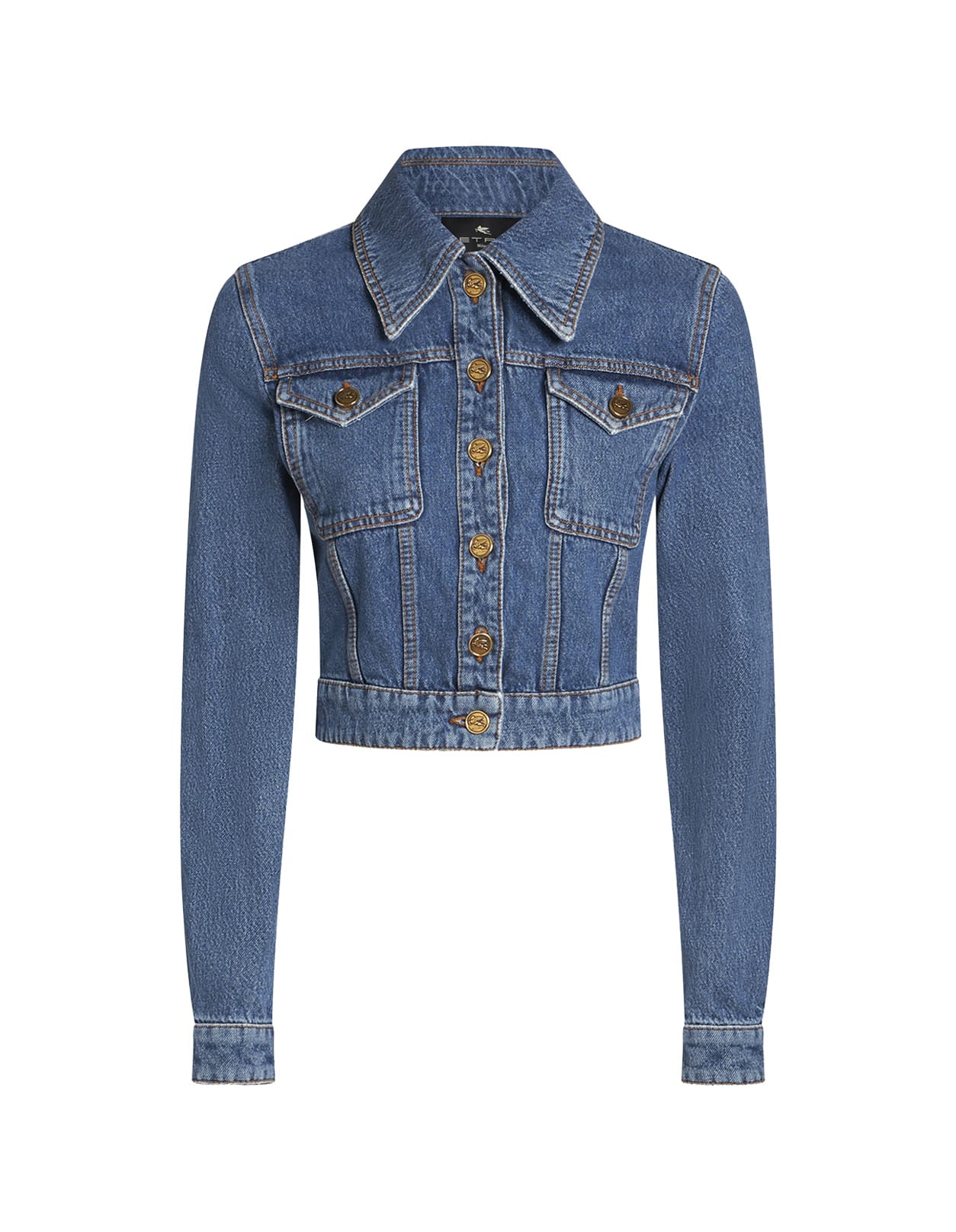 Shop Etro Blue Denim Jacket