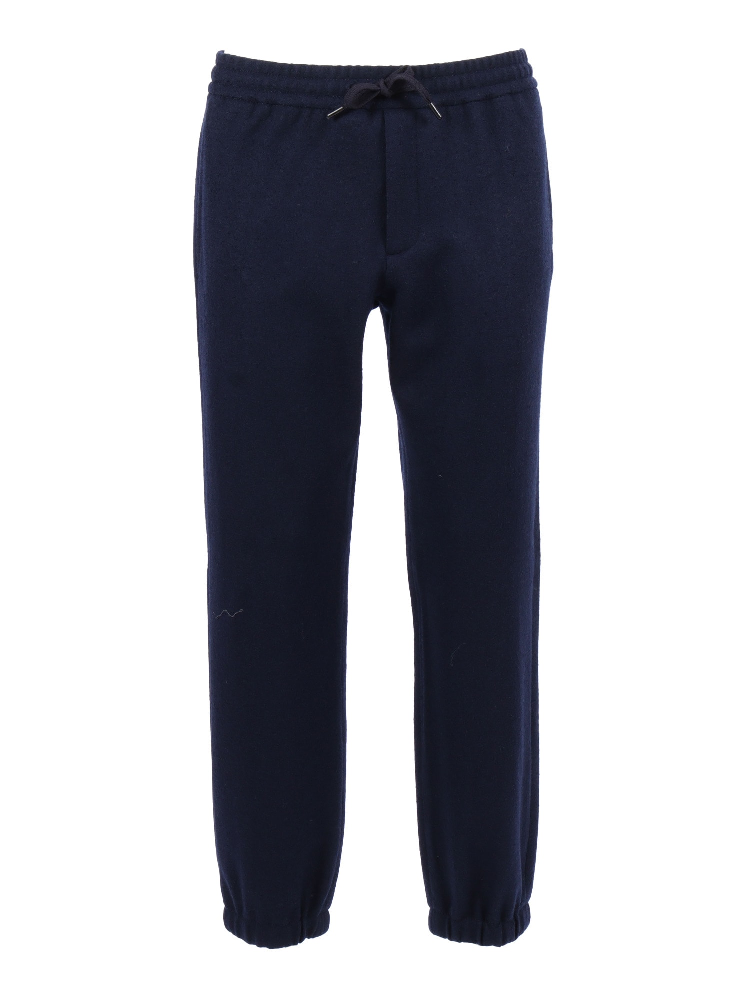 Circolo 1901 Classic Cuffed Wool Trousers With Tailored Fit In Blue