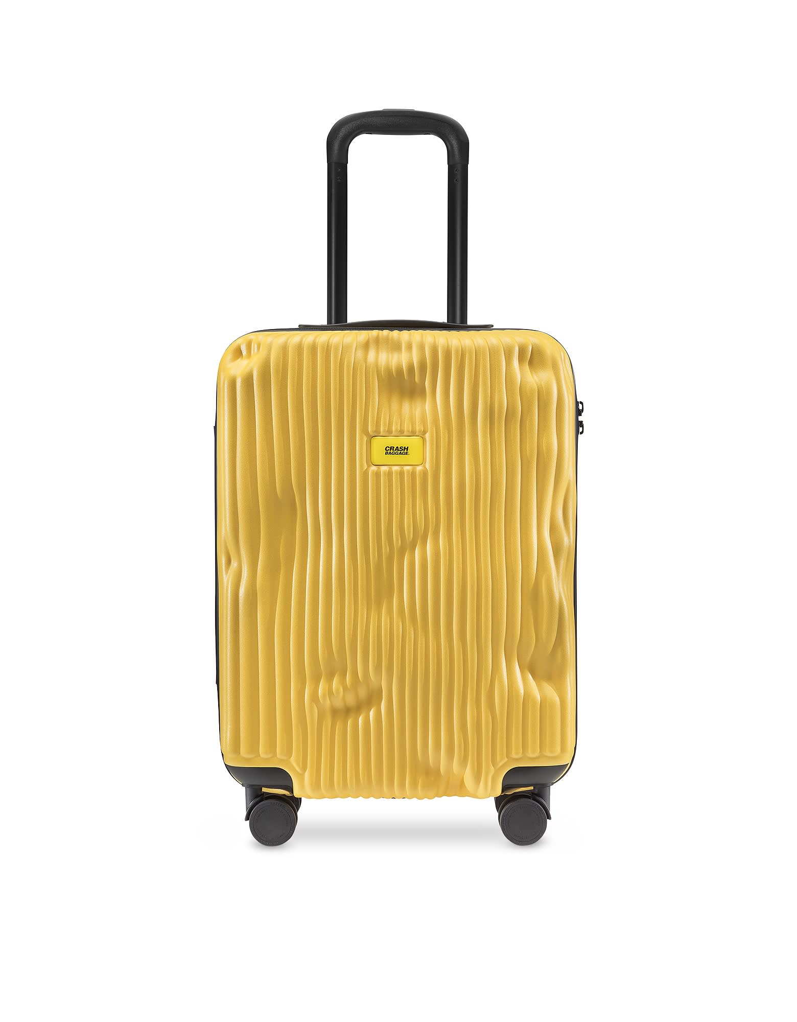 Crash Baggage Stripes Carry-on Trolley In Yellow