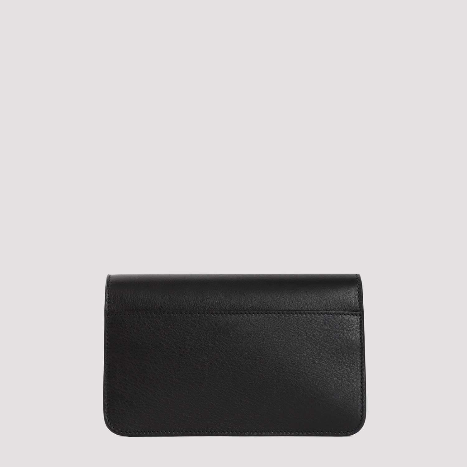 Shop Bally Logo Grained Calf Leather Shoulder Bag In O Black Oro