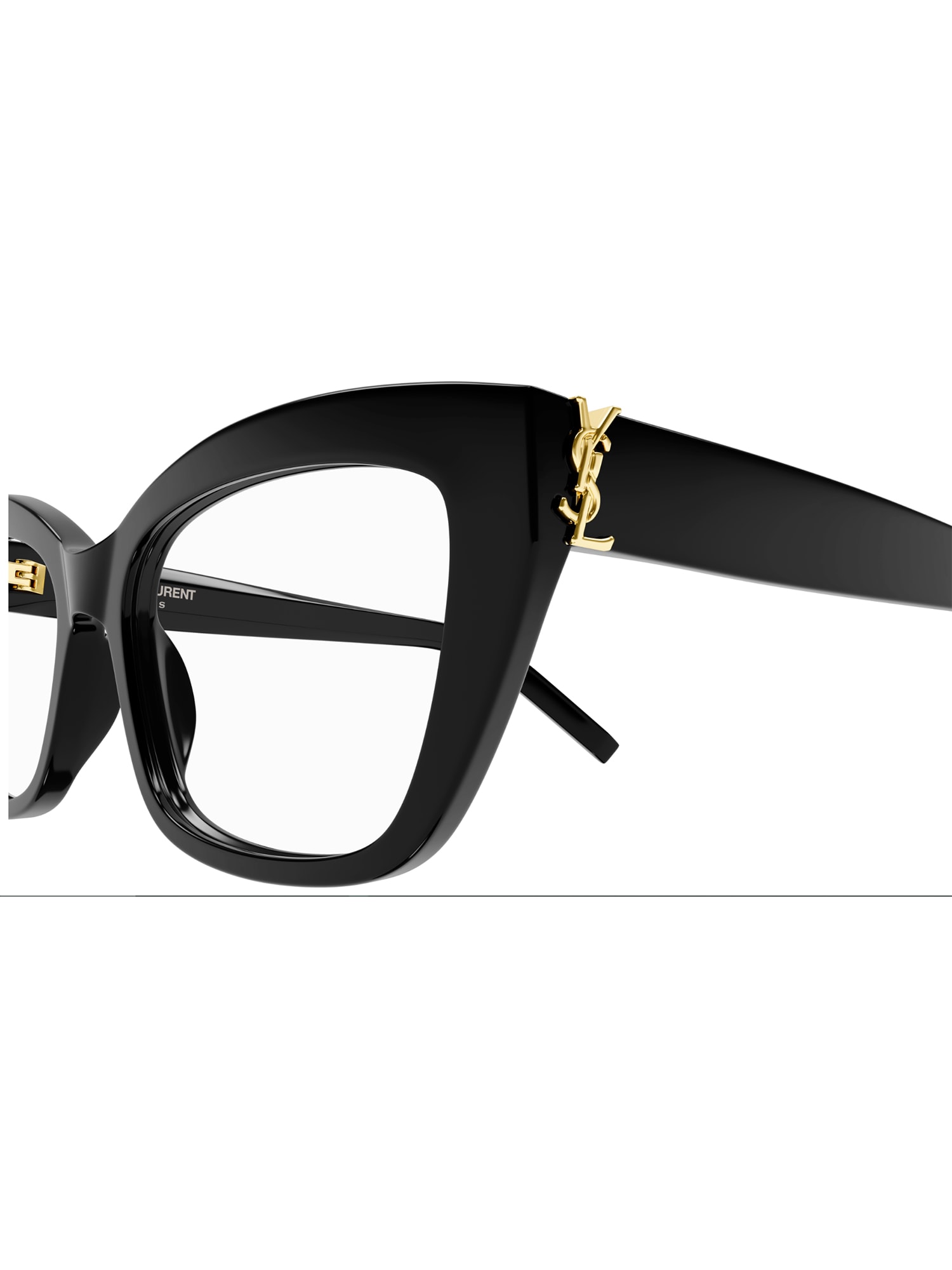 Shop Saint Laurent Sl M117 Eyewear In Black Black Transpare