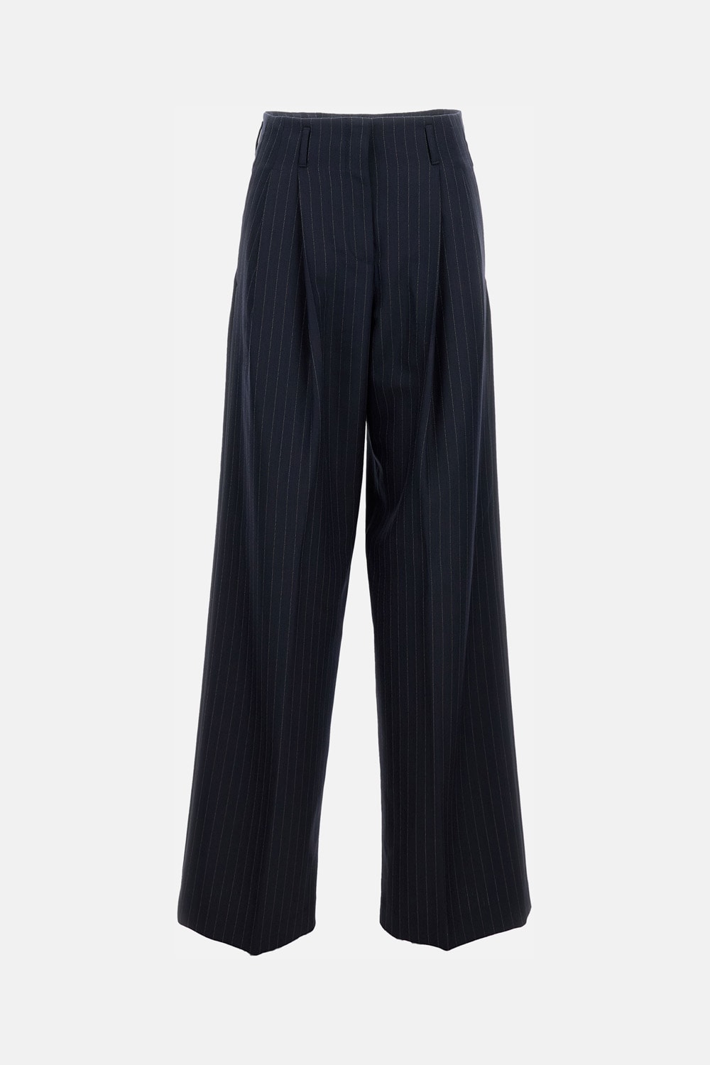 Golden Goose Tailored Wide Leg Pinstripe Trousers In Multi