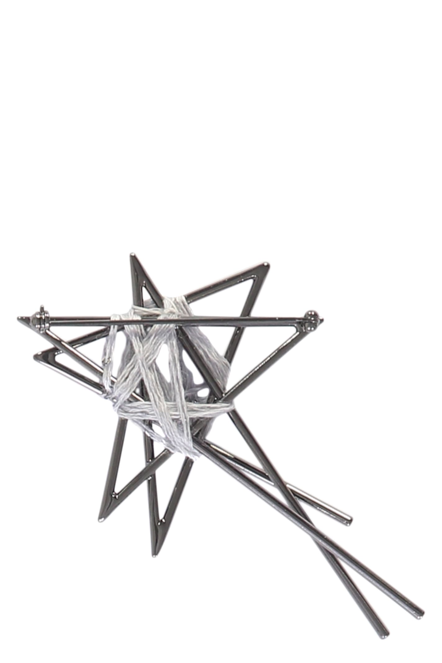 Lorena Antoniazzi Decorative Brooch In Grey