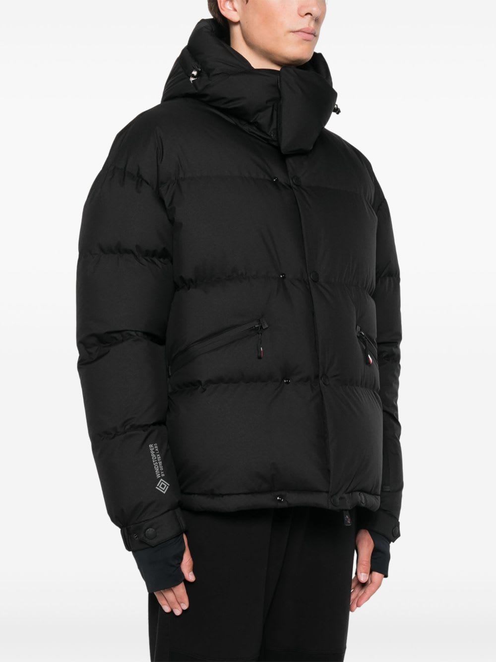 Moncler Grenoble Coraia Ski Jacket With Hood In Technical Nylon In Black