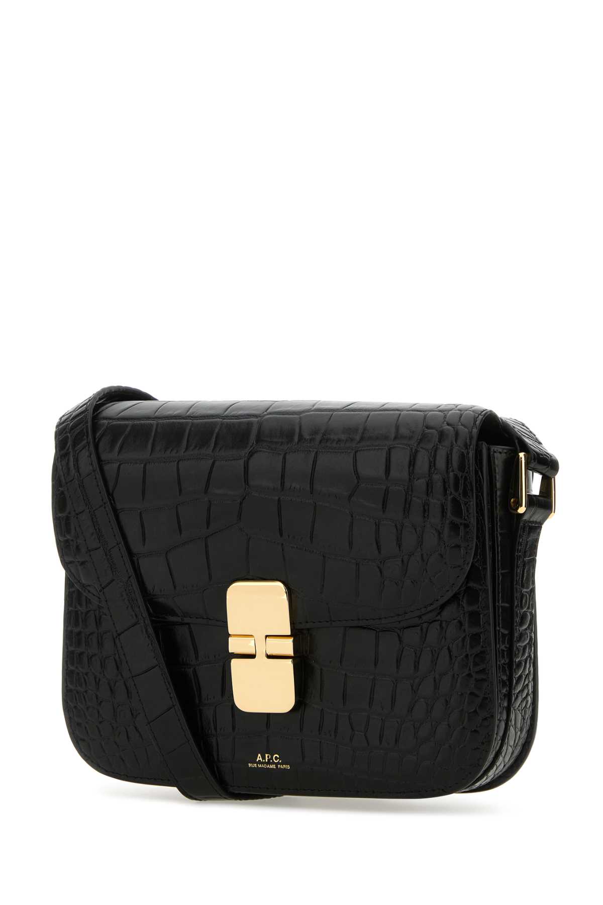 Shop Apc Black Leather Small Grace Crossbody Bag