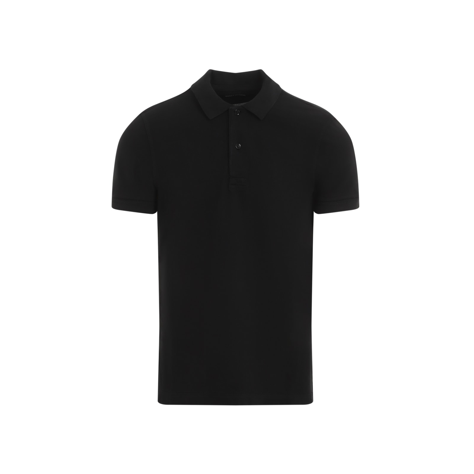 Shop Tom Ford Tennis Piquet Polo Shirt In Black