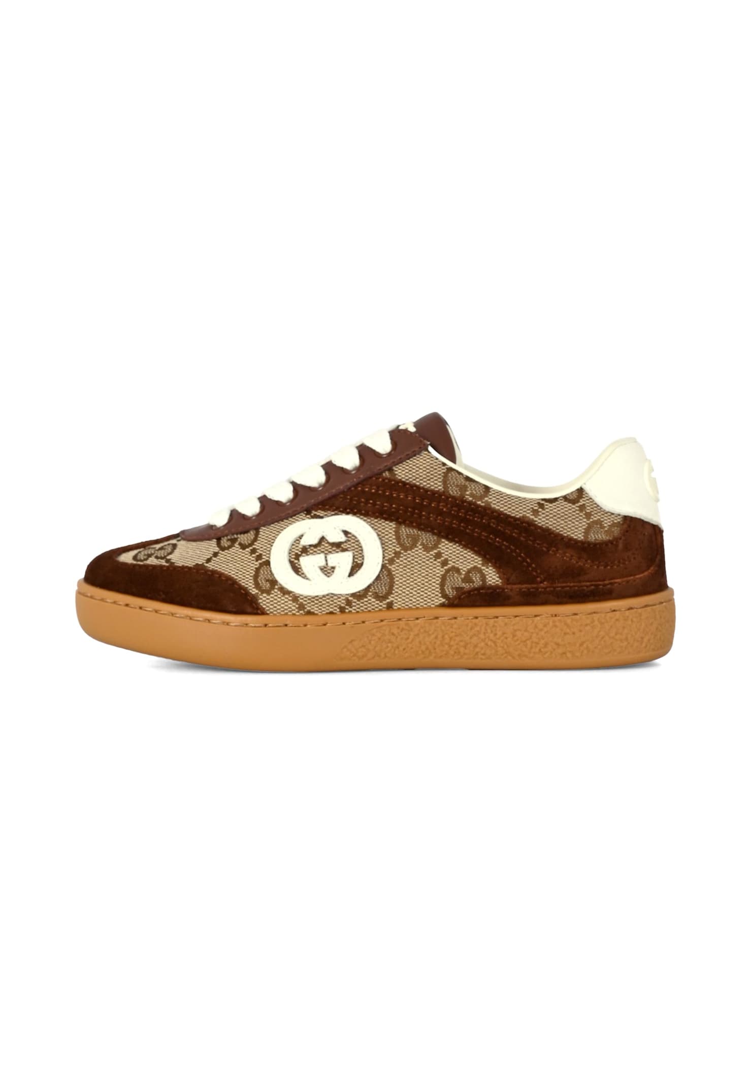 Gucci Brown G74 Sneakers For Kids With Gg In Brown