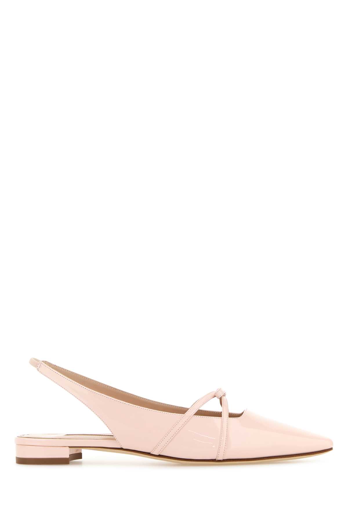 Manolo Blahnik Pastel Pink Leather Dariasli Ballerinas