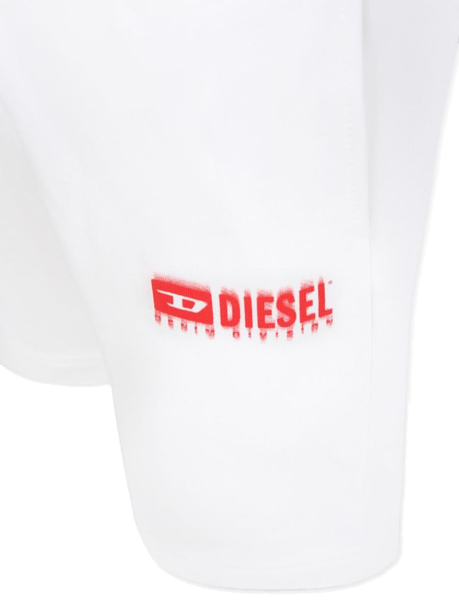 Diesel Logo-print Shorts In White