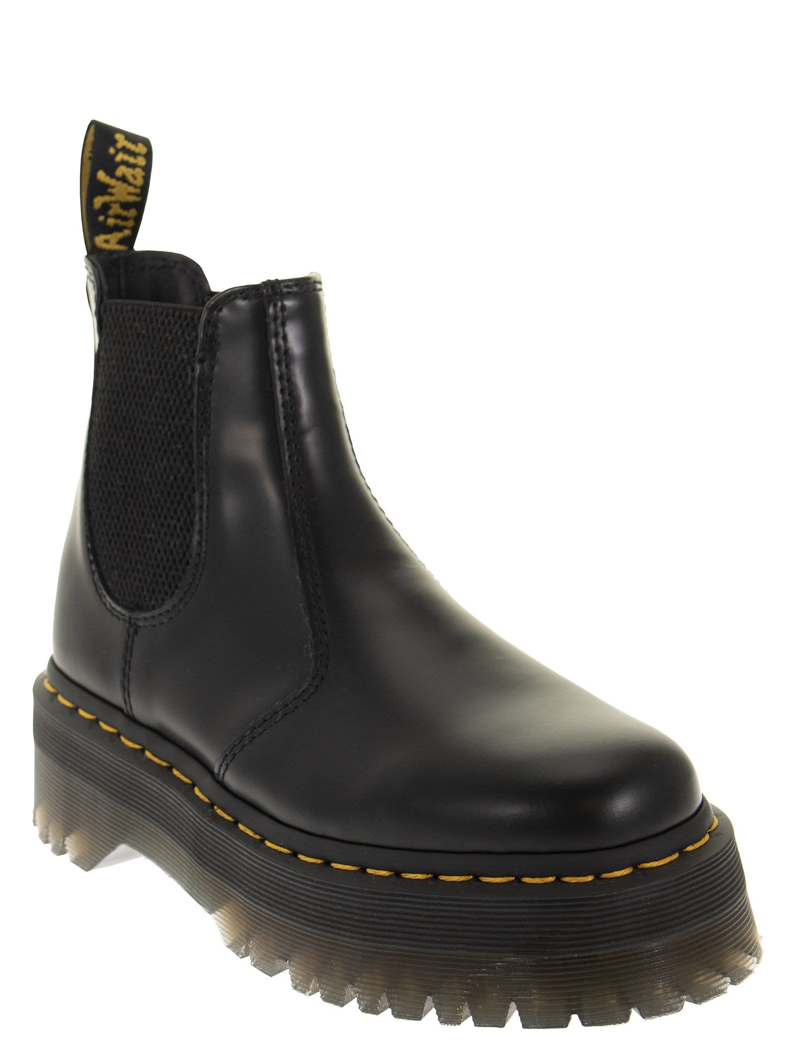 Shop Dr. Martens' Chelsea 2976 - Polished Smooth Ankle Boot In Black Posiched Smooth