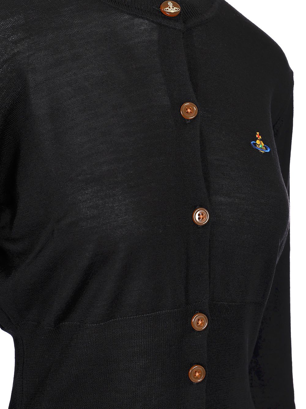 Shop Vivienne Westwood Bea Cropped Cardigan In Black