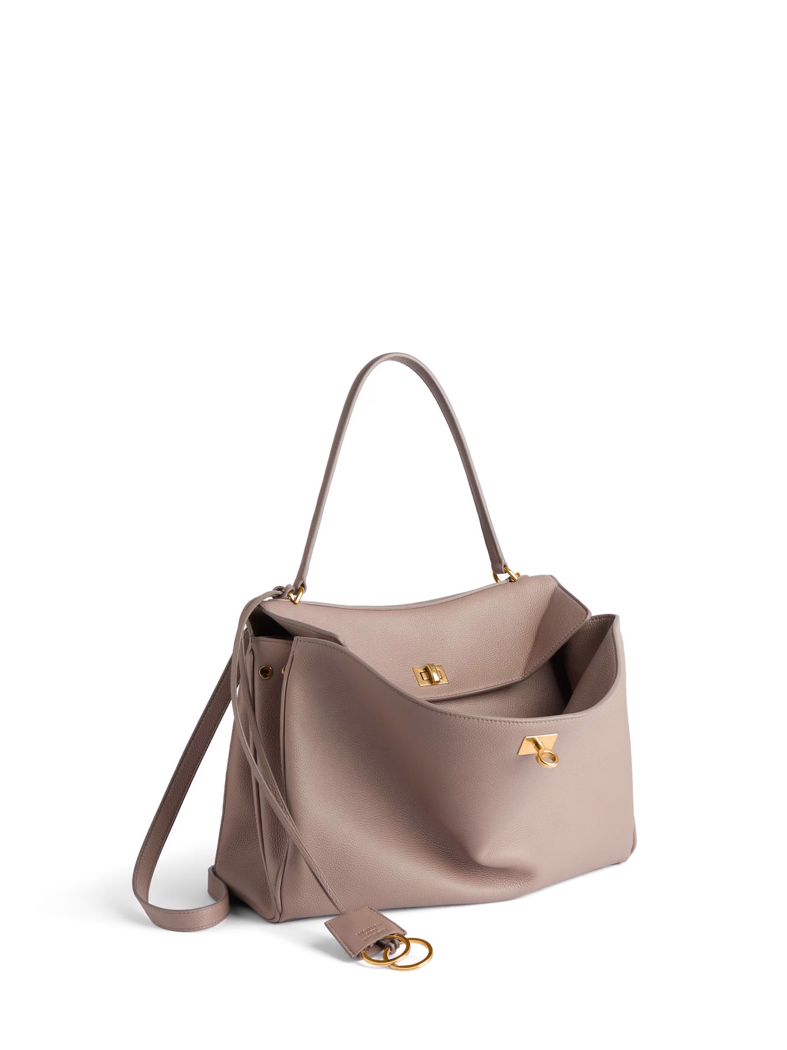 Balenciaga Rodeo Small Leather Shoulder Bag In Brown