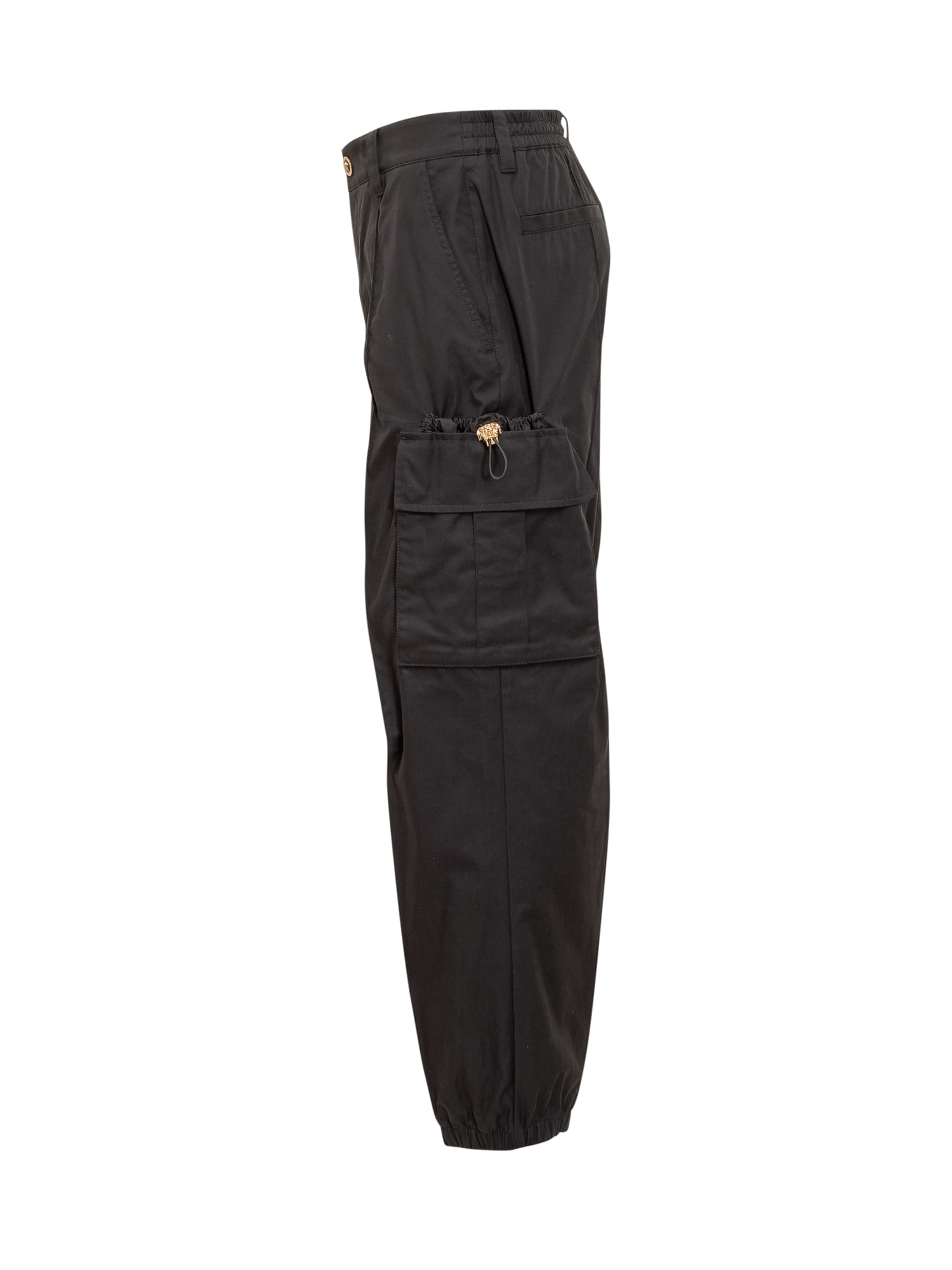 Shop Versace Medusa Pants In Nero