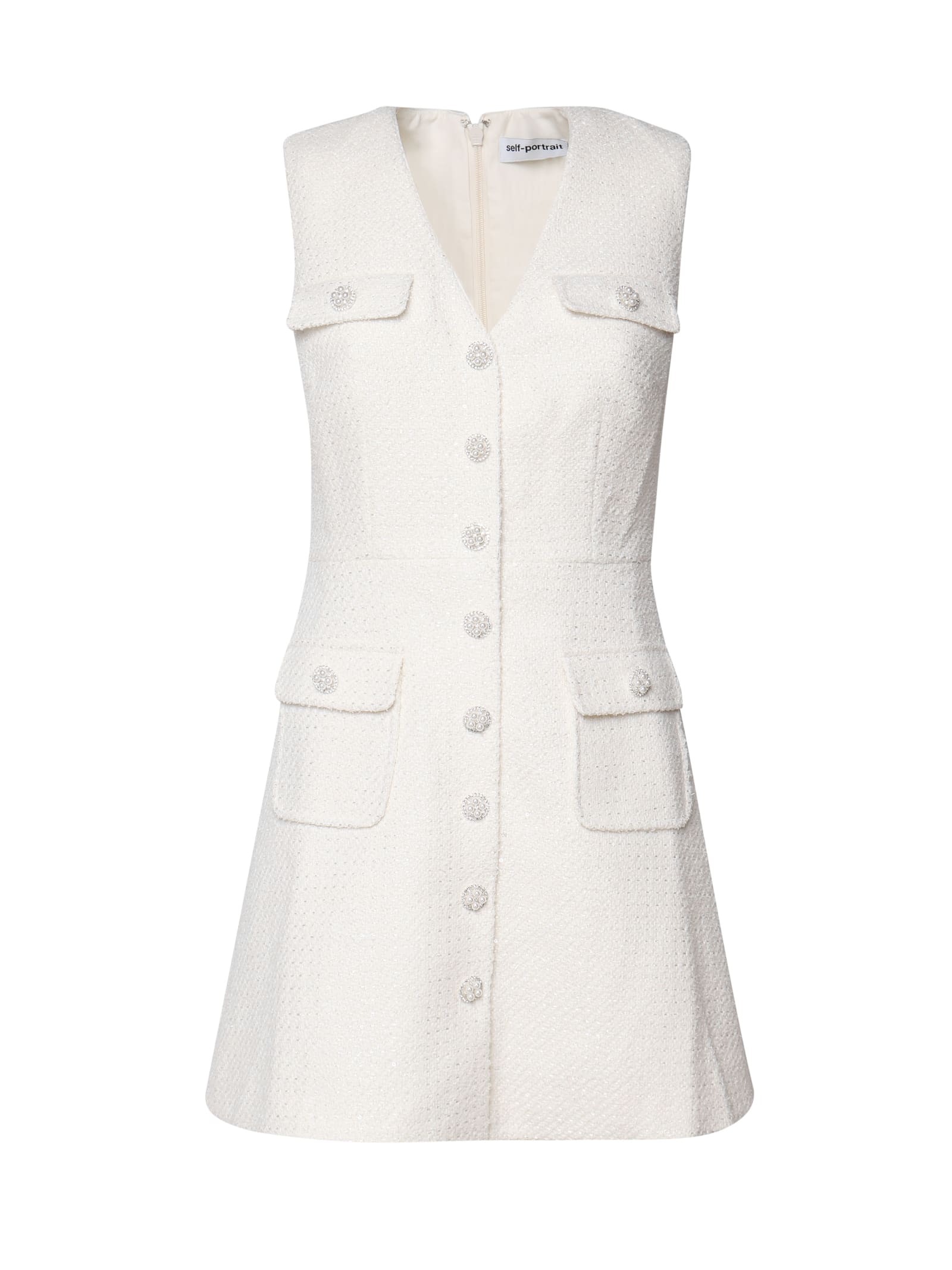 Shop Self-portrait Tailored Effect Minidress In White