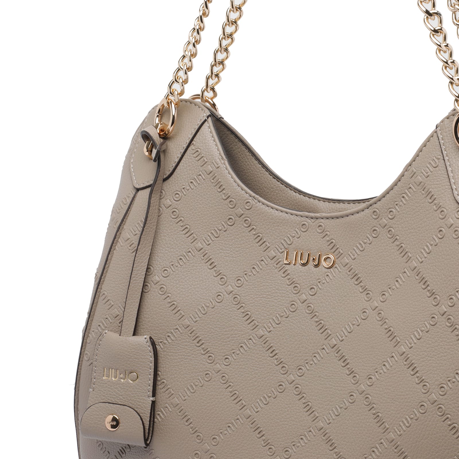 Liu •jo Large Logo Satchel Bag In Sand