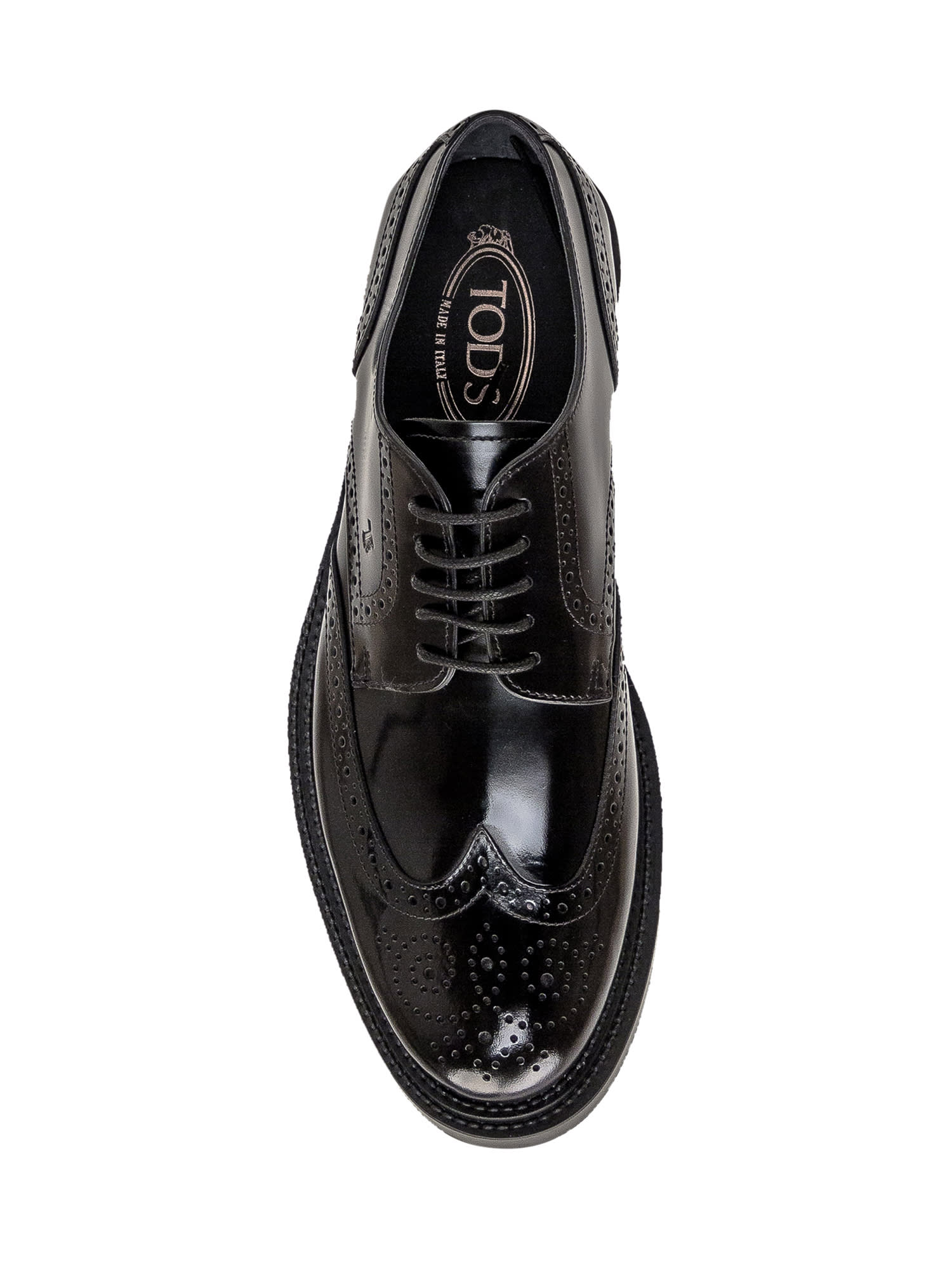 Shop Tod's Derby Lace-up In Nero