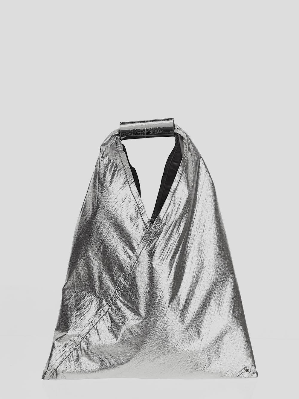 Shop Mm6 Maison Margiela Metallic Effect Tote Bag In Silver