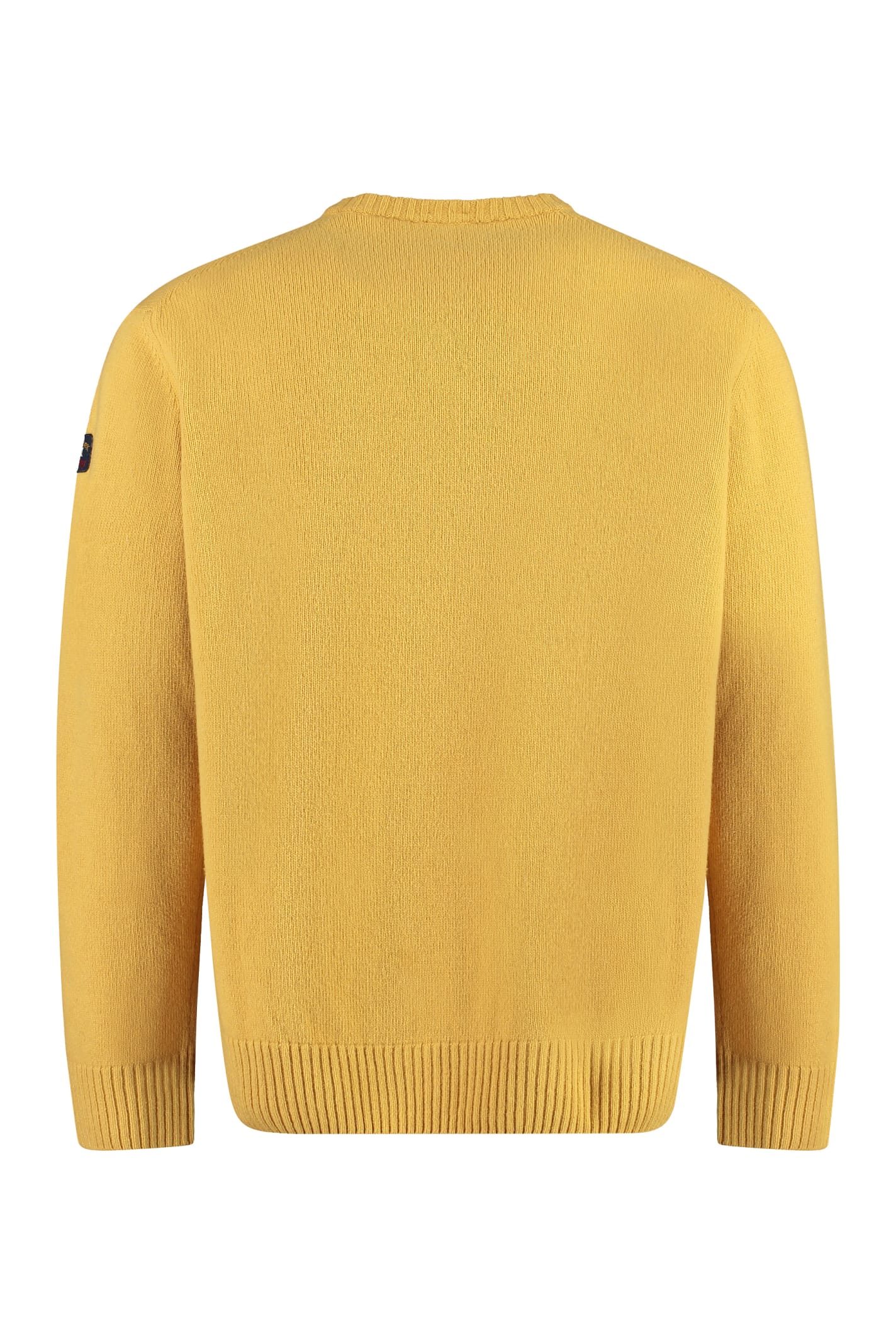 Shop Paul&amp;shark Crew-neck Wool Sweater Sweater In Yellow