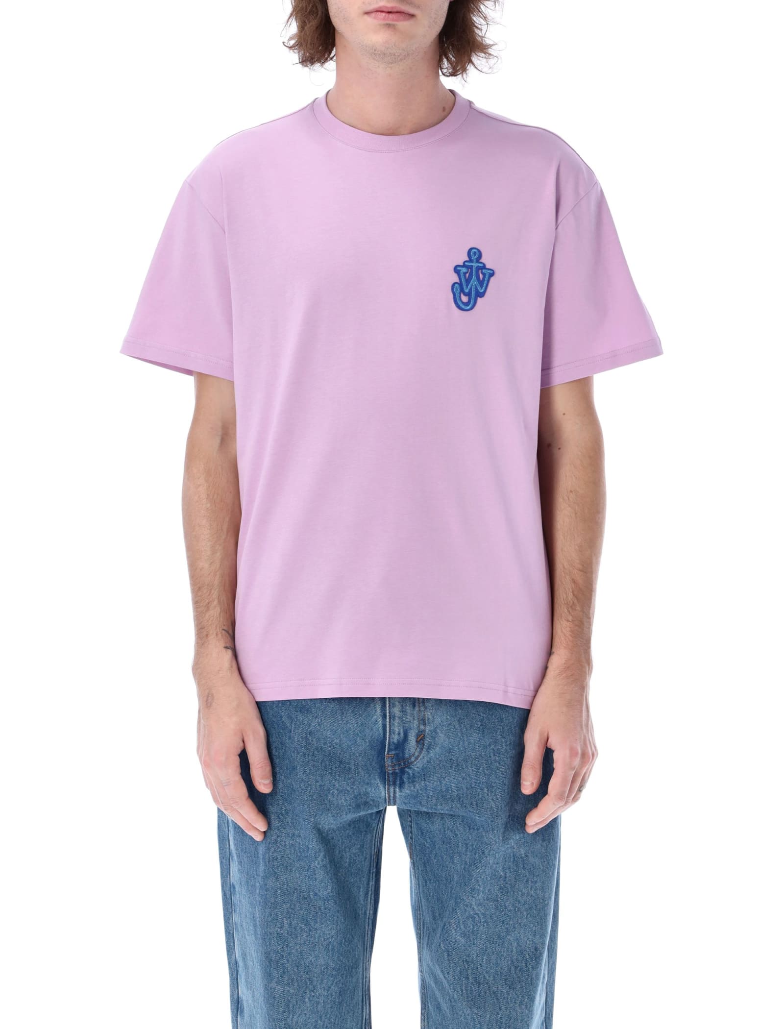 Shop Jw Anderson Anchor Patch T-shirt In Pink