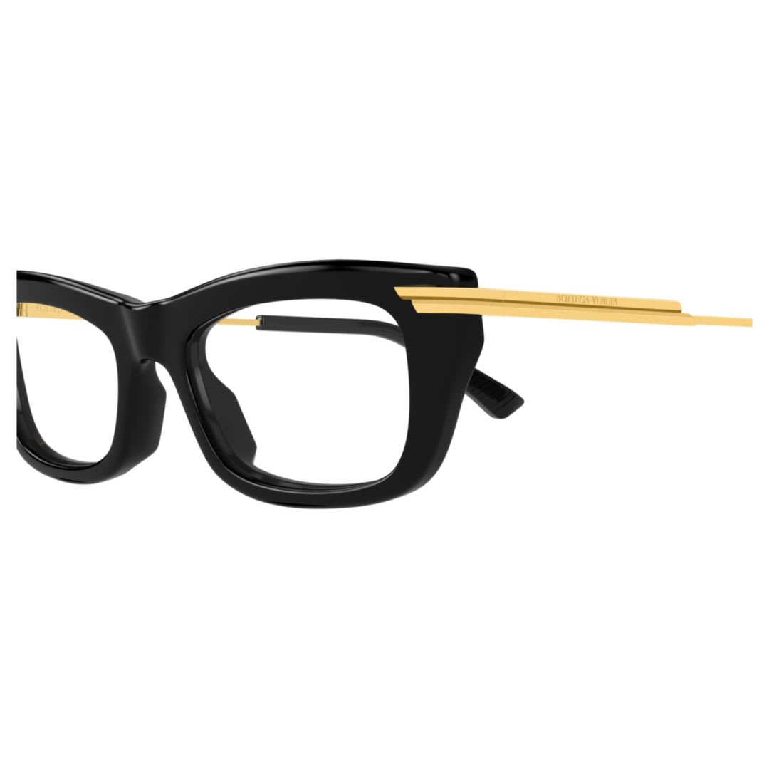 Bottega Veneta Bv1371o Linea Ribbon 002 Havana Gold Glasses In 001