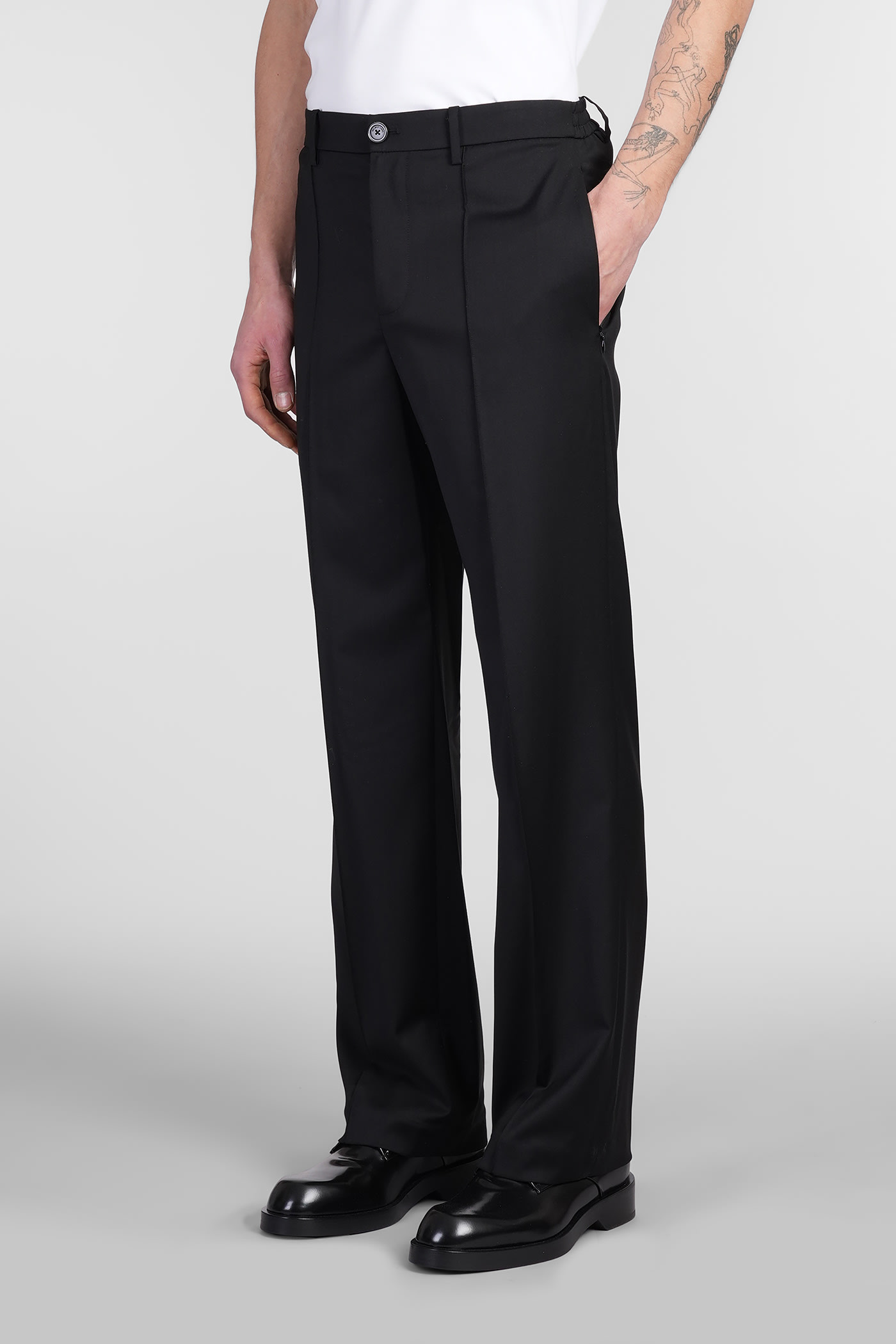 HELMUT LANG PANTS IN BLACK WOOL