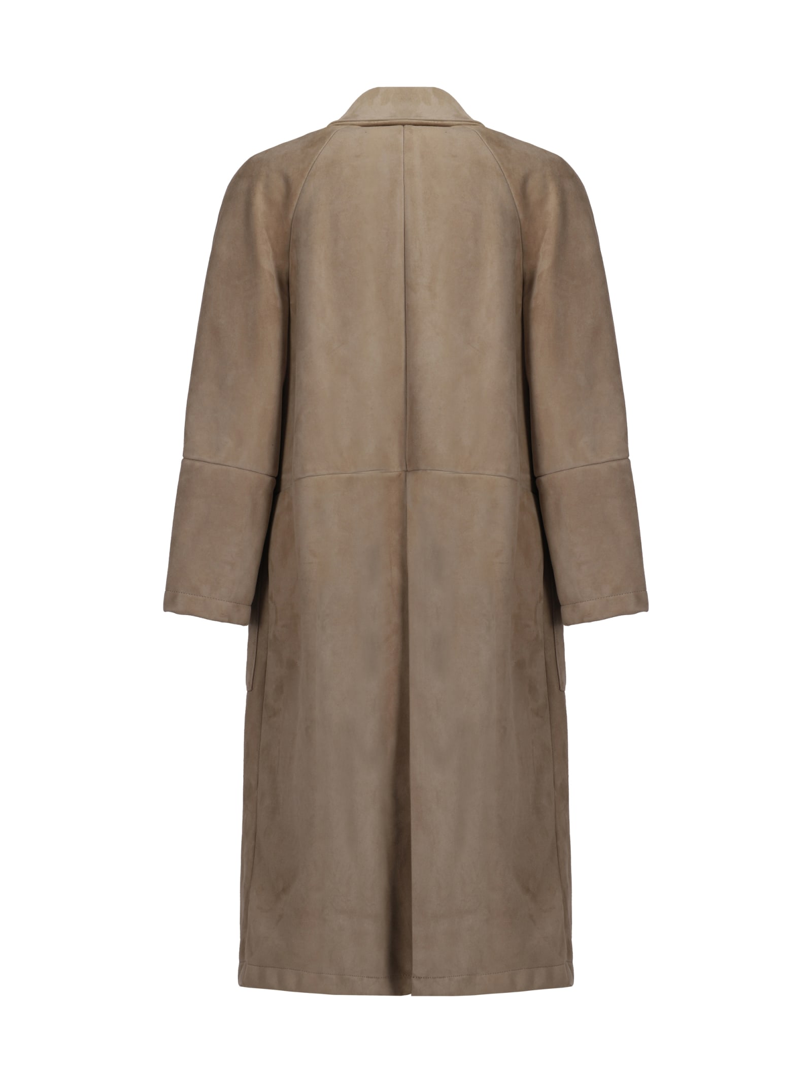 Shop Salvatore Santoro Leather Coat In Sand