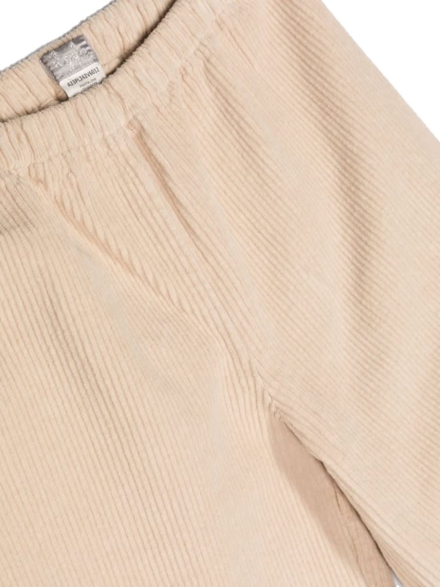 Il Gufo Wide-leg Corduroy Trousers In Beige