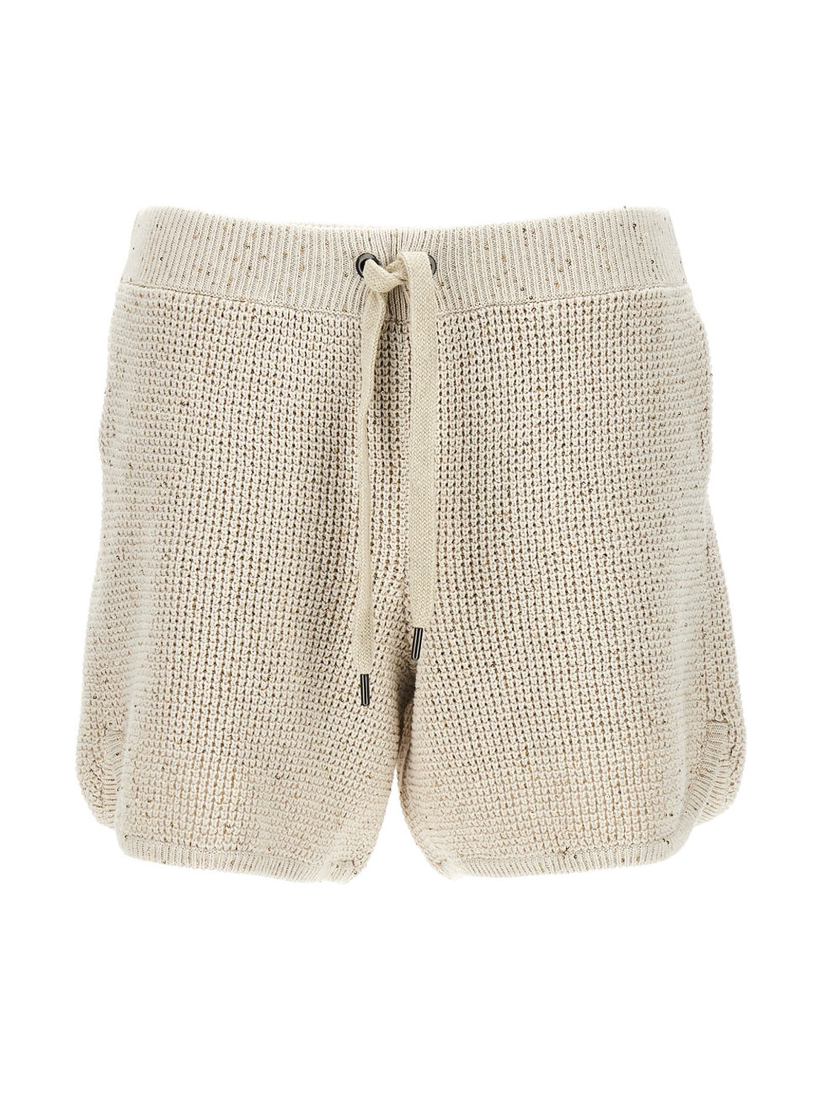 Brunello Cucinelli Sequin Knit Shorts