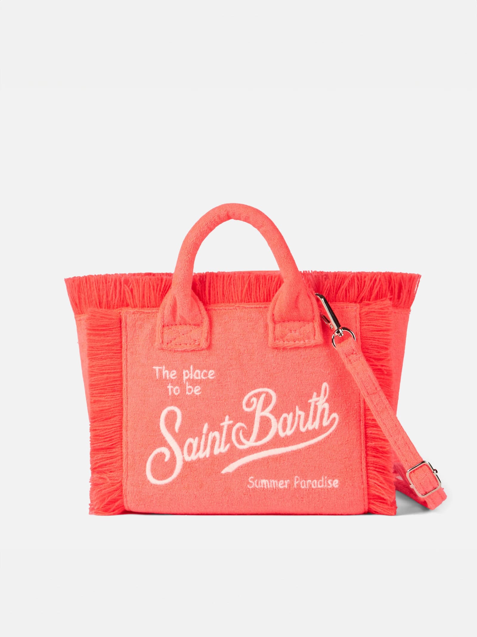 MC2 SAINT BARTH MINI VANITY FLUO PINK TERRY HANDBAG 