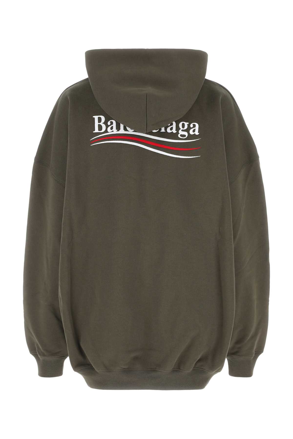 Balenciaga Military Green Cotton Oversize Sweatshirt In 2463