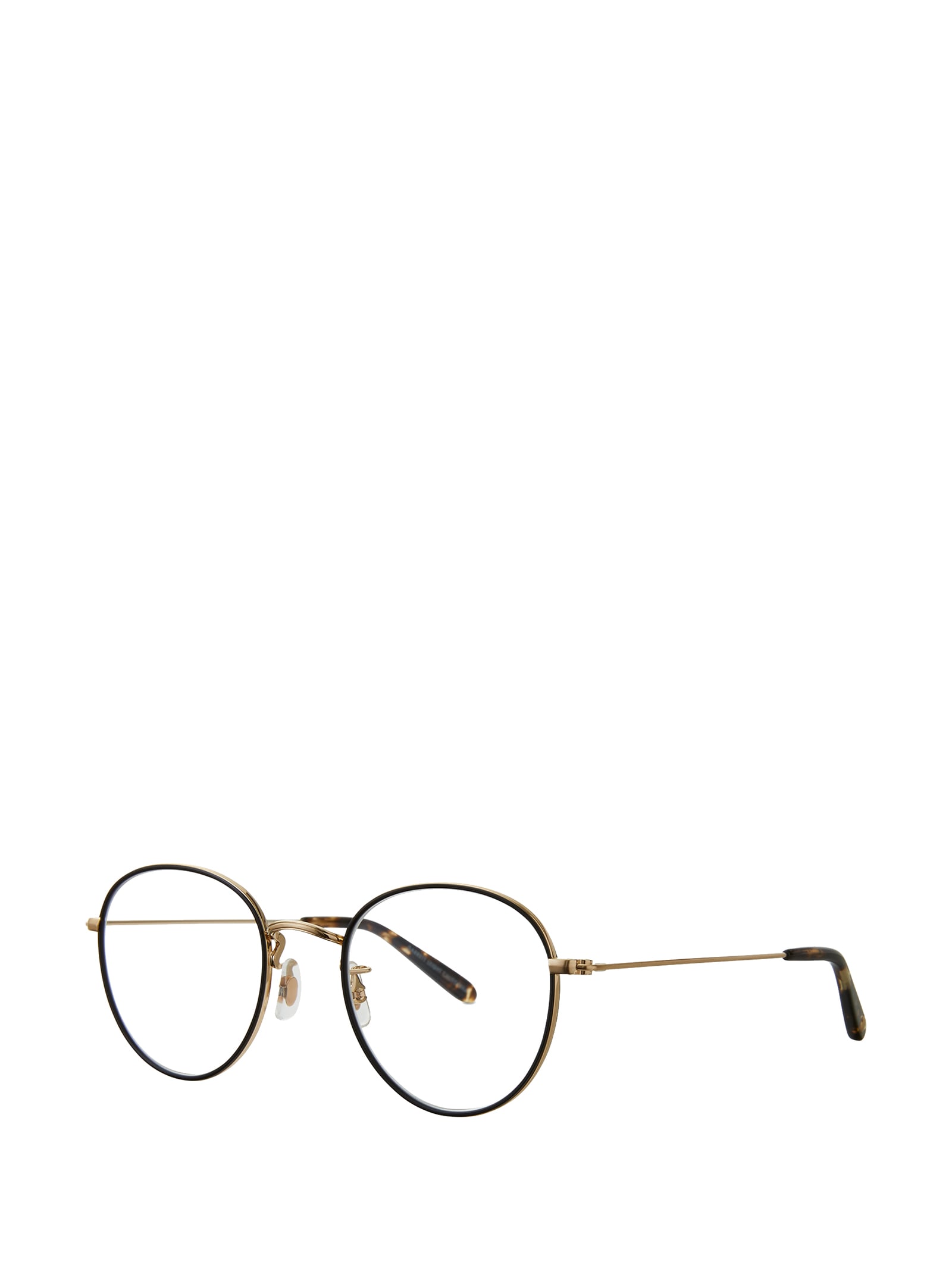Shop Garrett Leight Paloma Matte Black-gold Glasses
