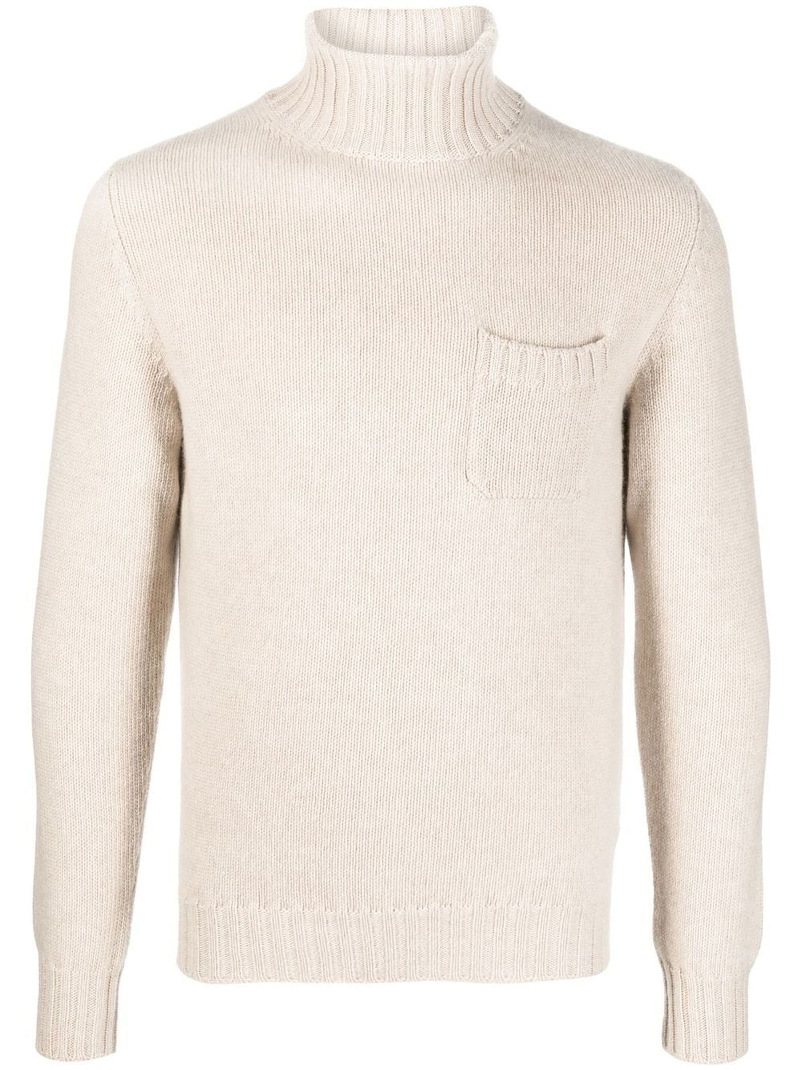 Shop Fedeli Beige Wool-cashmere Blend Jumper Sweater In Burro