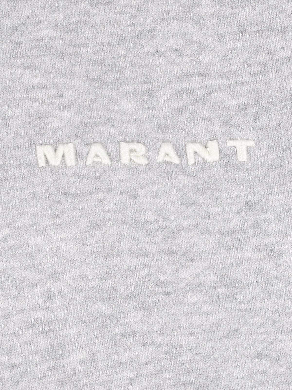 Isabel Marant Logo Hoodie In Gray
