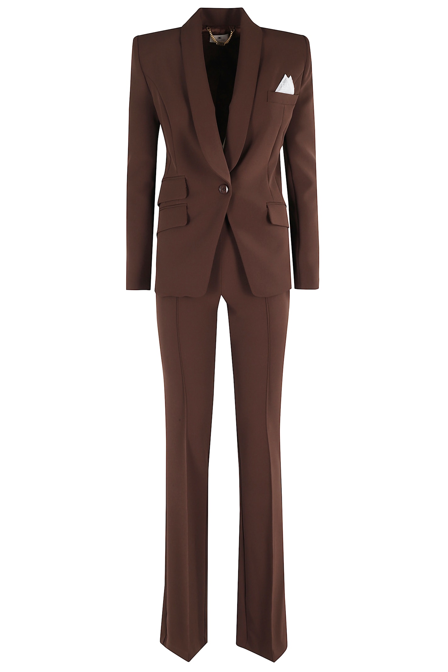 Elisabetta Franchi Giacca Pantalone In Brown