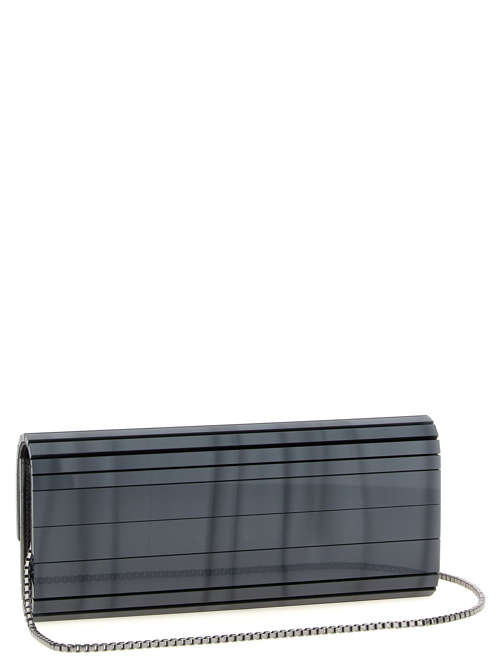 Jimmy Choo Sweetie Clutch In Gray