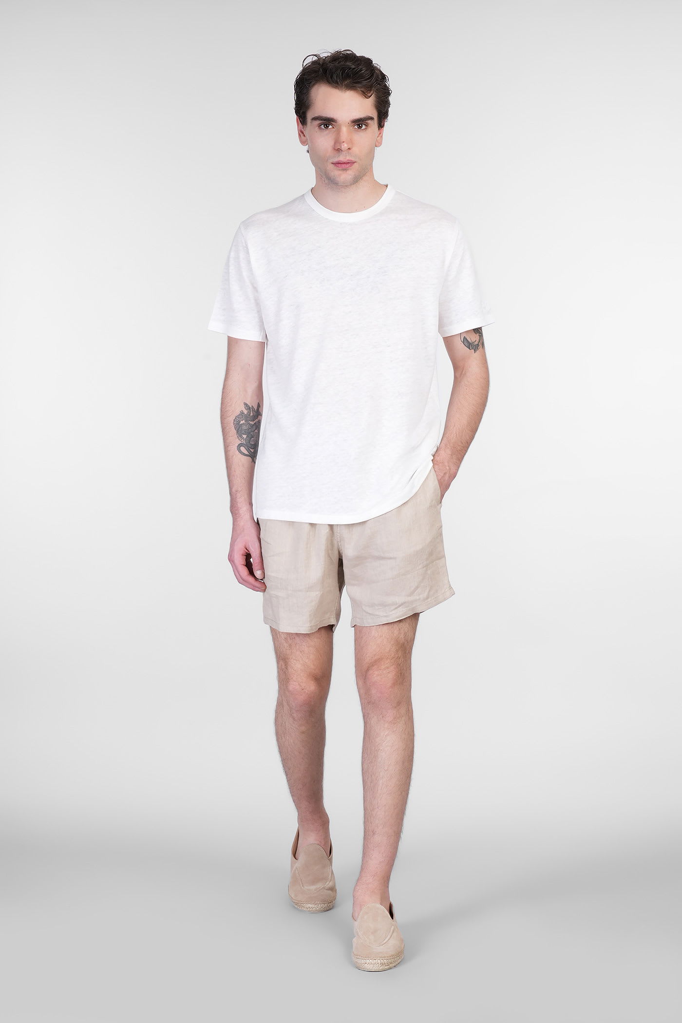 Mc2 Saint Barth Ecstasea N T-shirt In White Linen In White