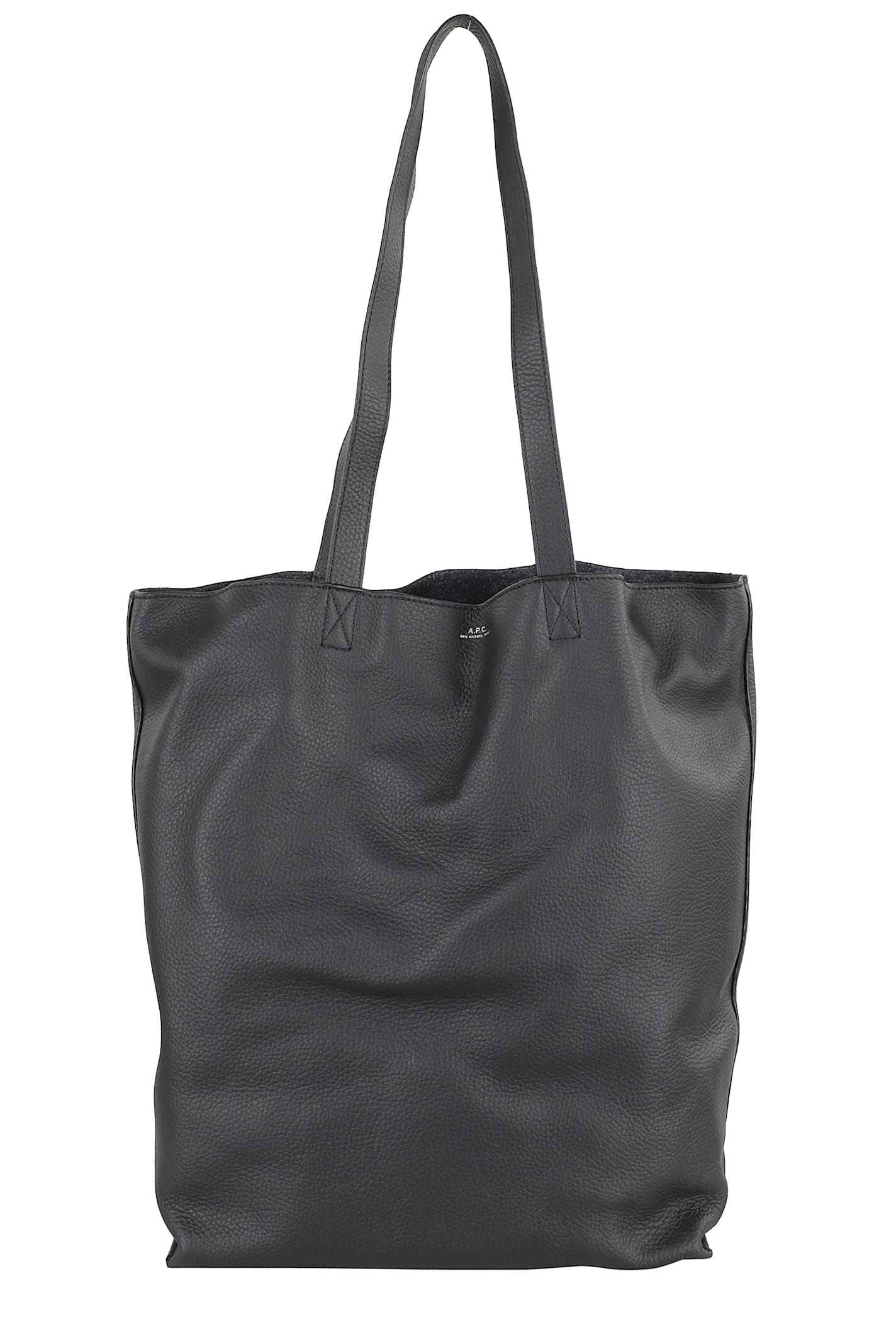 Apc A.p.c. Maiko Cabas Tote Bag With Engraved Logo In Gray
