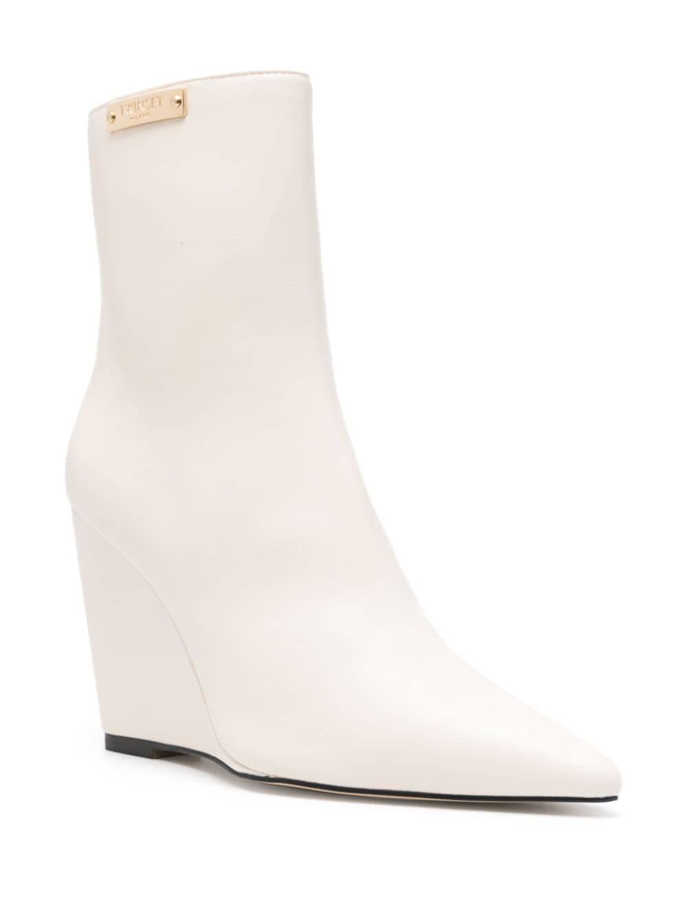 Shop Twinset Ankel Boot In Old White