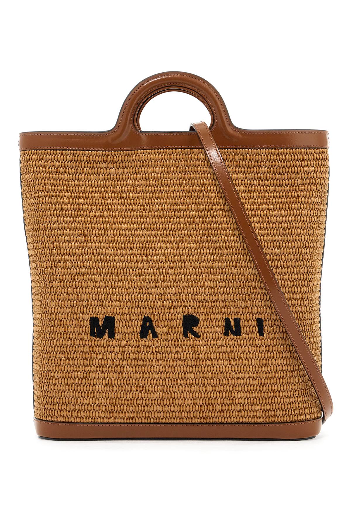 Shop Marni Tropicalia Handbag In Raw Sienna (brown)