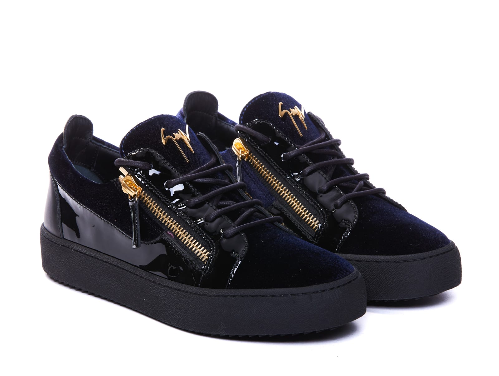 Shop Giuseppe Zanotti Frankie Sneakers In Blue