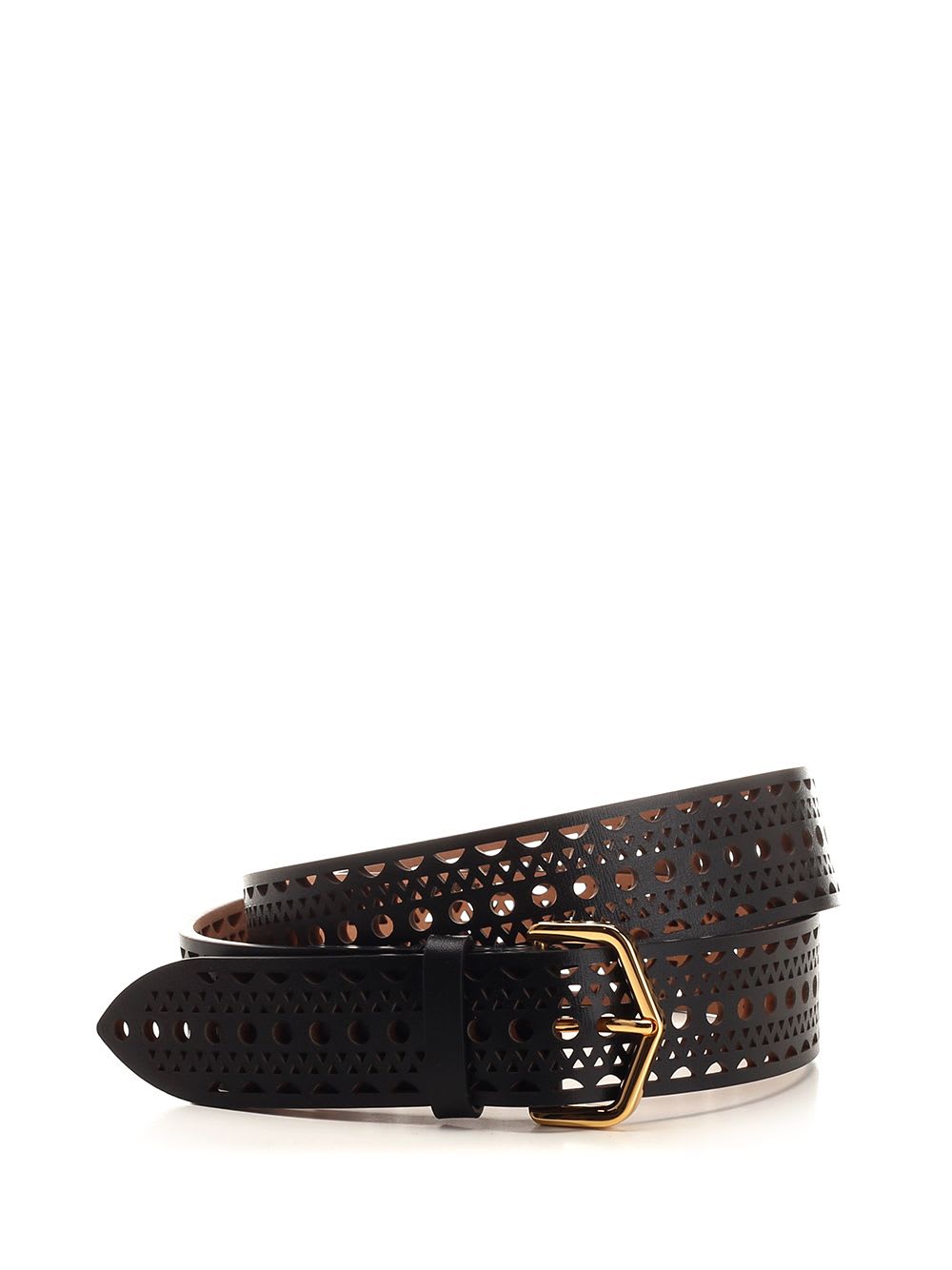 Shop Alaïa Neo Vienne Belt In Black