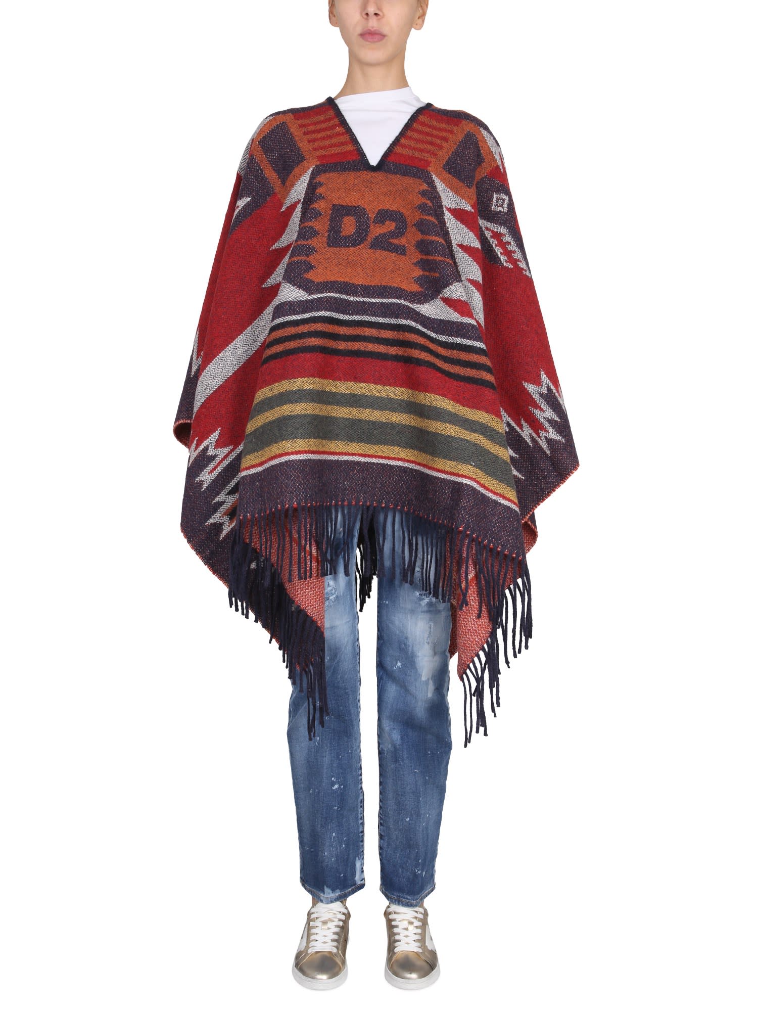 Dsquared2 Poncho With Logo