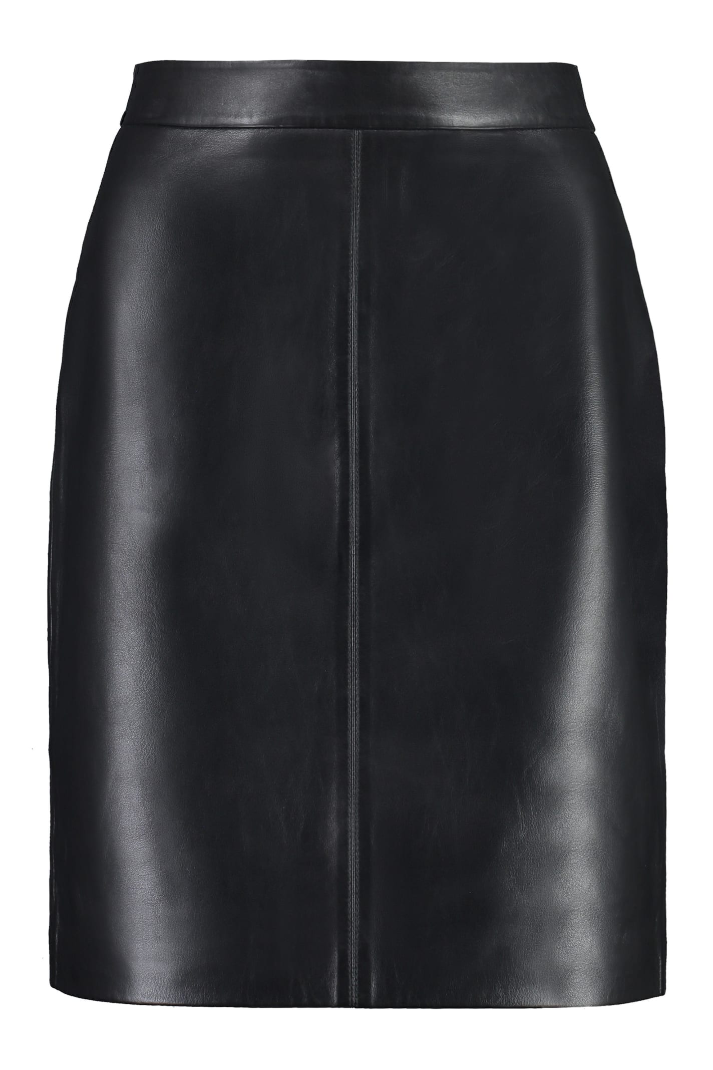 Shop Michael Michael Kors Faux Leather Skirt In Black