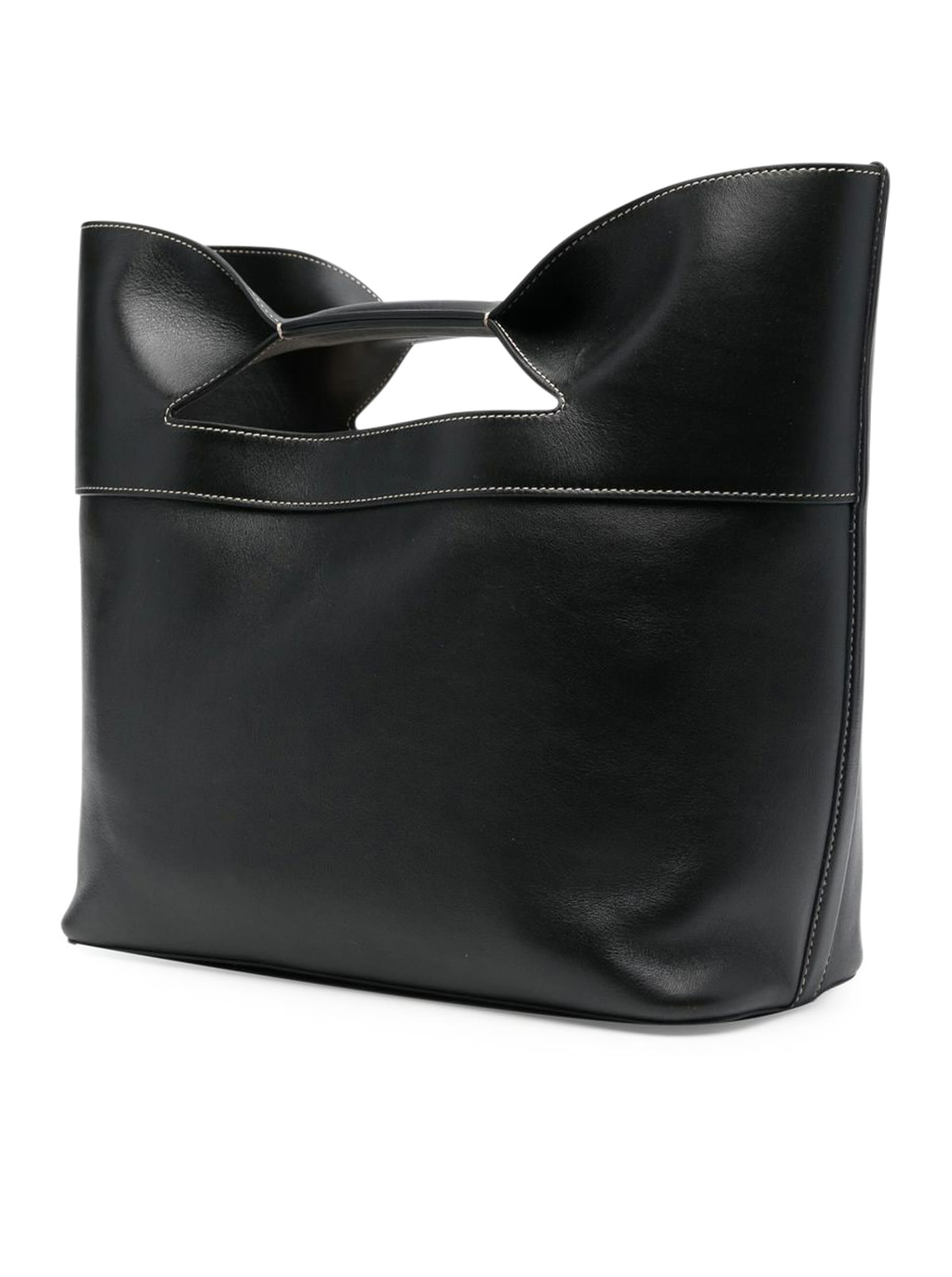 Shop Alexander Mcqueen The Bow Small In Black