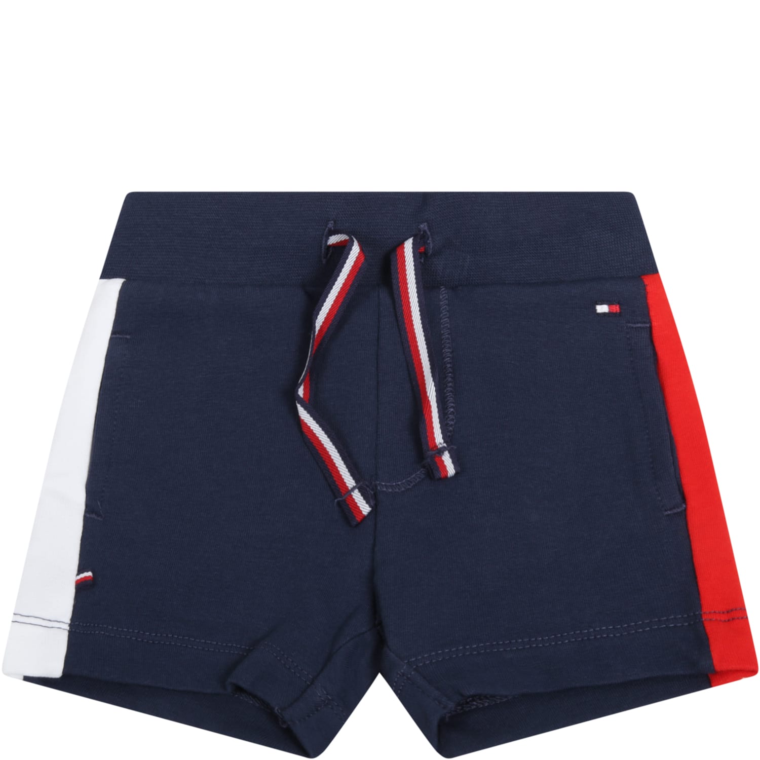 Tommy Hilfiger Blue Shorts For Babyboy With Logo