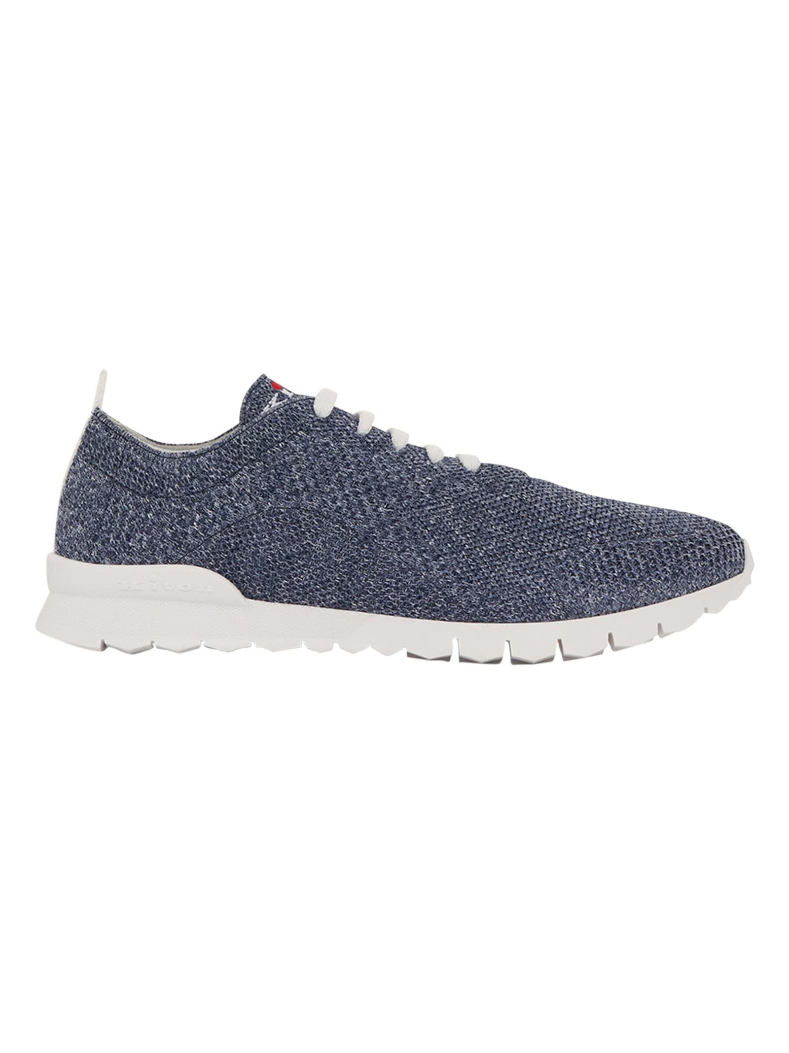 Kiton Sneakers Shoes Cotton In Blue