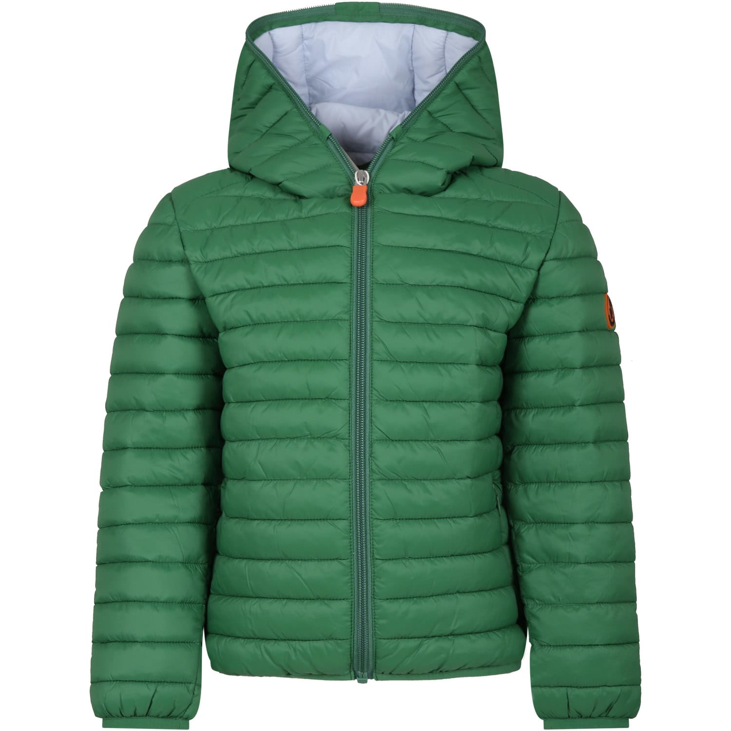 Shop Save The Duck Green Huey Down Jacket For Boy With Logo