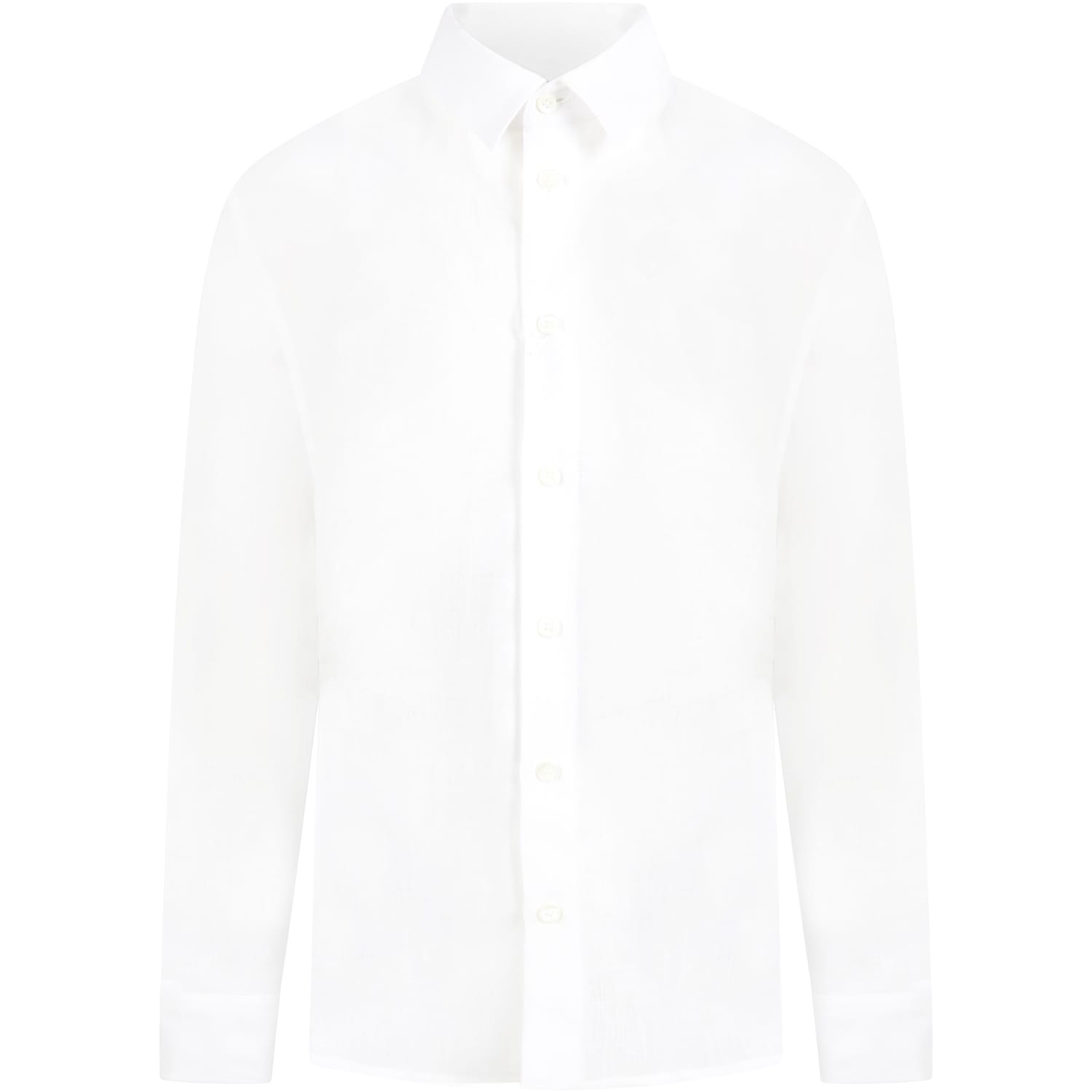 Shop Dolce & Gabbana White Shirt For Boy With Logo