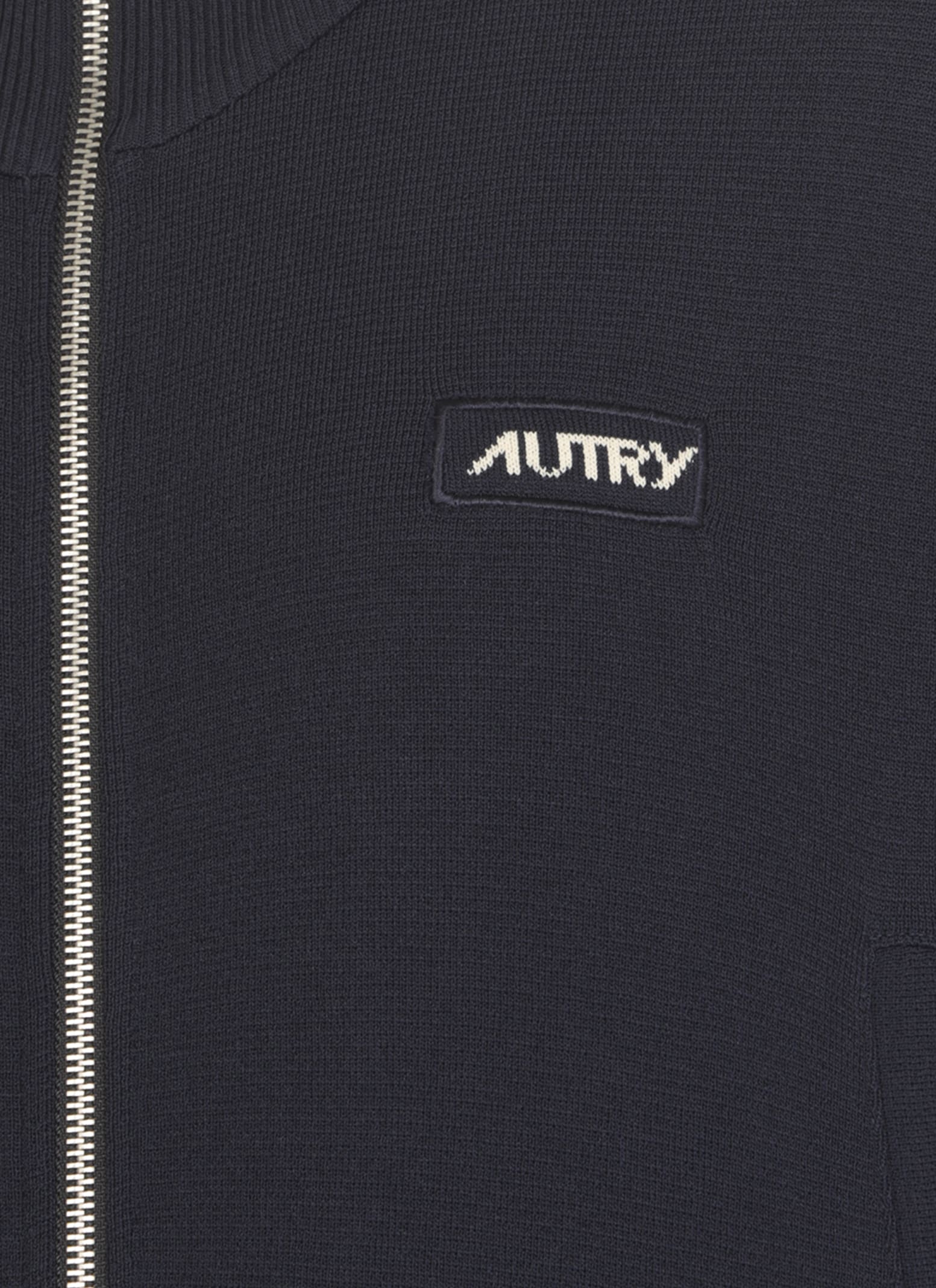 Shop Autry Viscose Sweatshirt With Logo In Blue